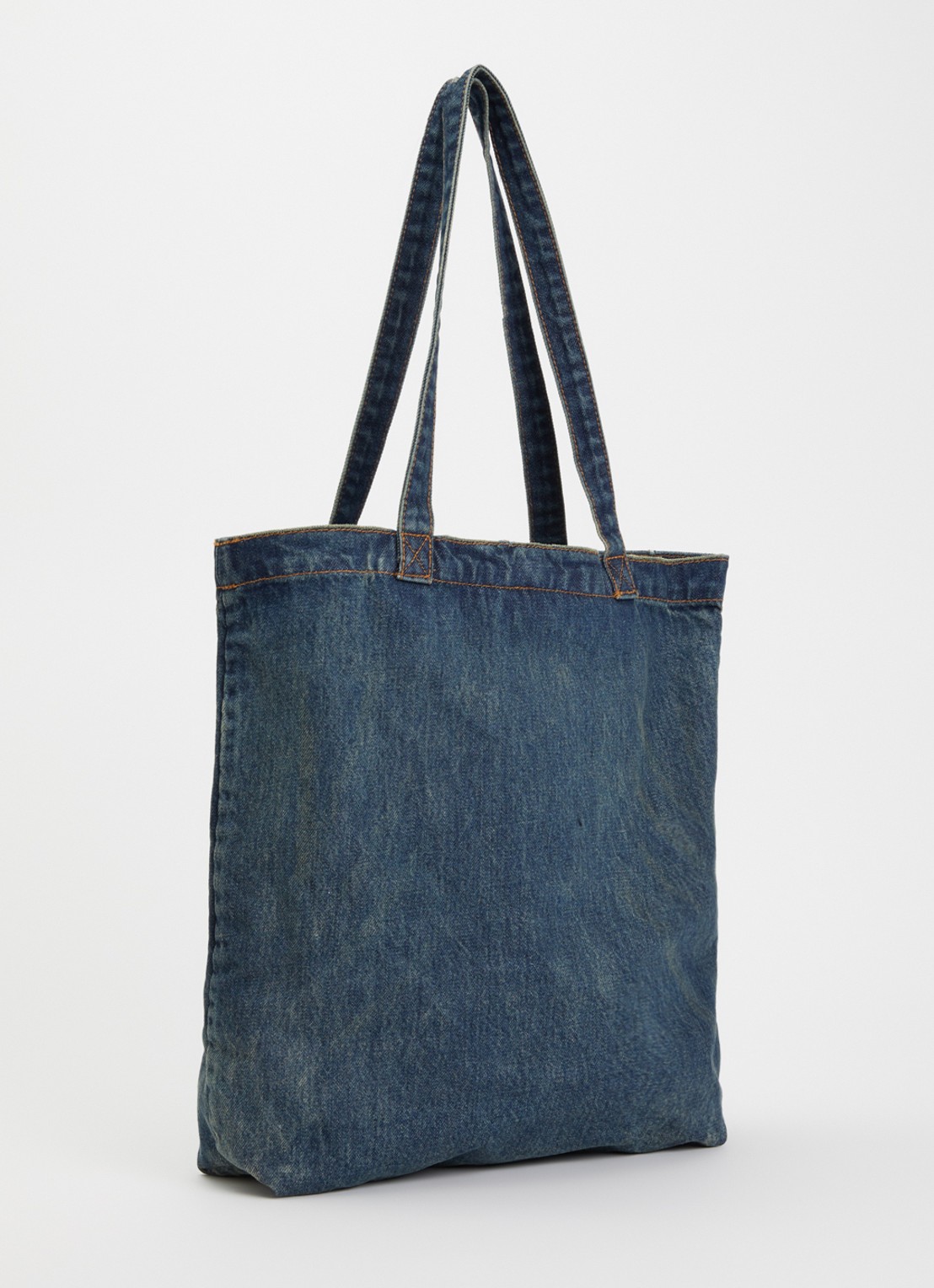 Levi's Tote schoudertas van denim - achterkant donkerblauw