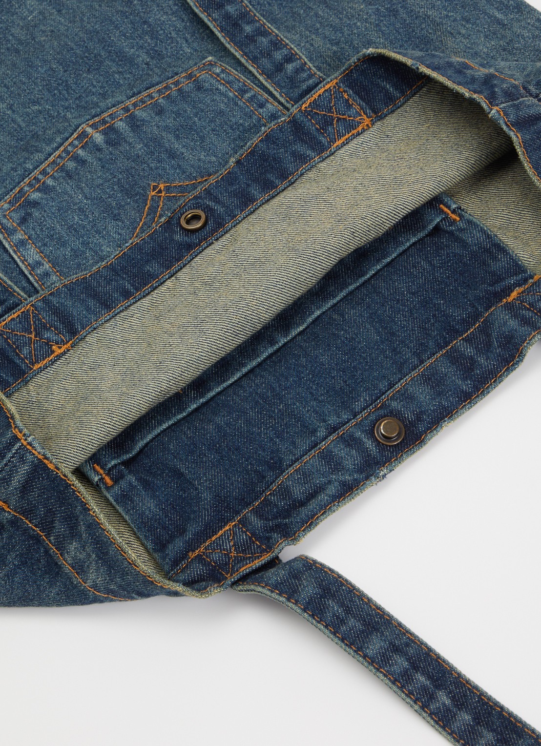Levi's Tote schoudertas van denim - detail 3 donkerblauw