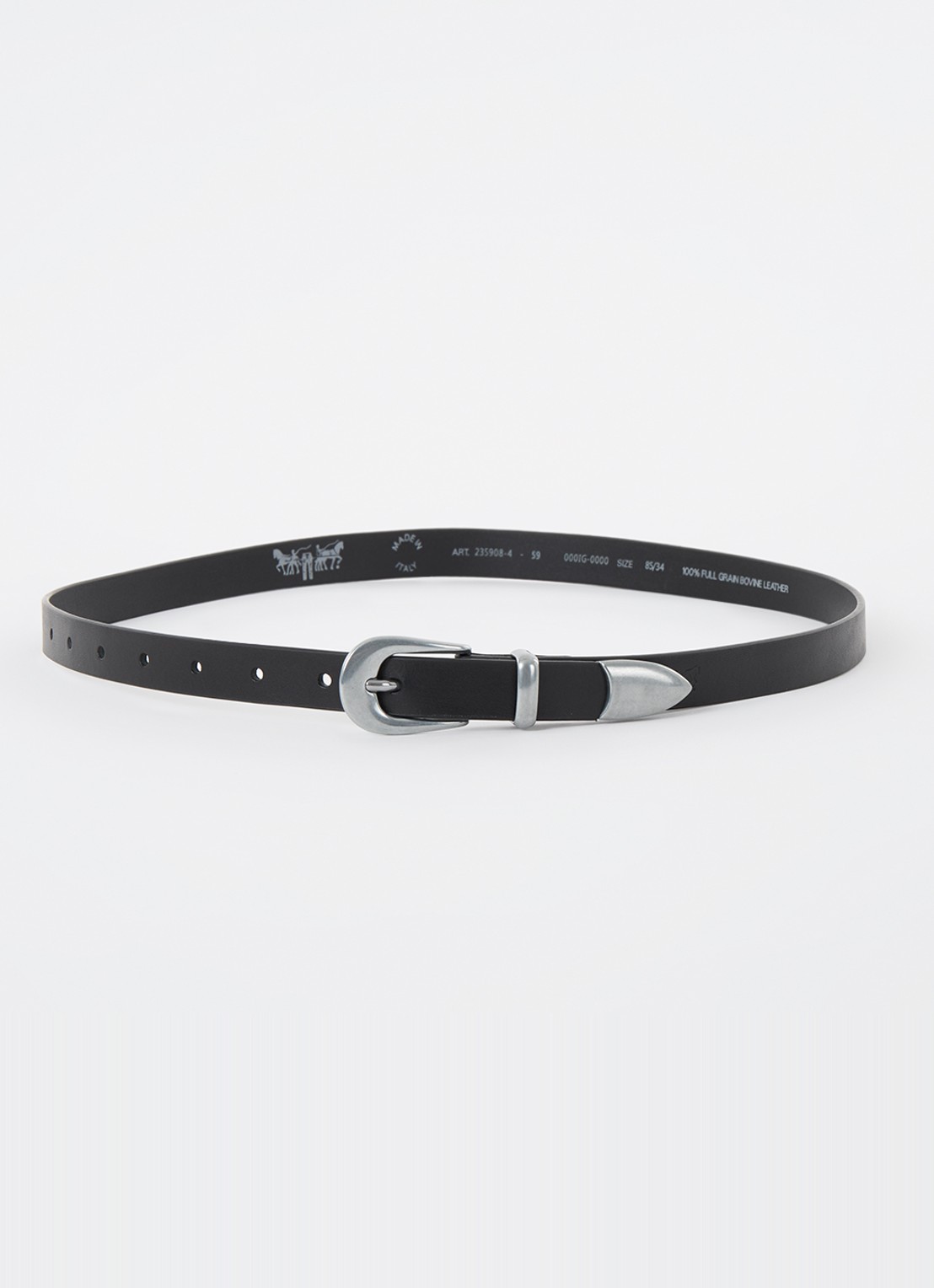 Levi's Valerie riem van leer - voorkant 2 zwart