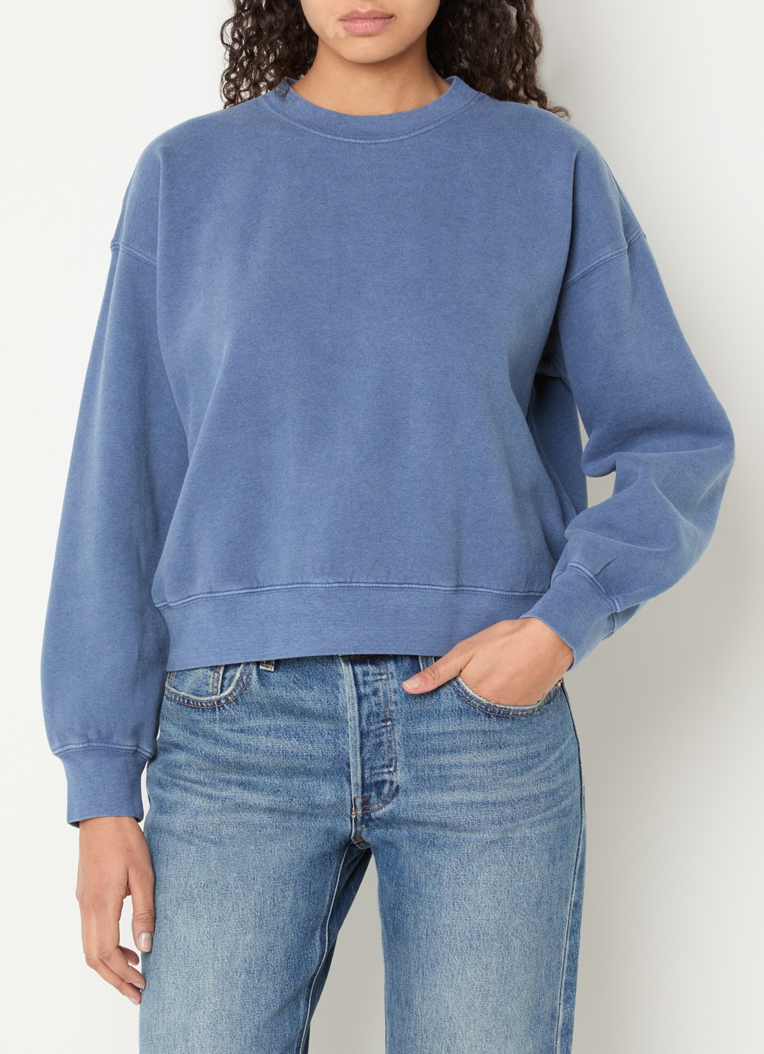 Levi's Vintage Boxy sweater met ronde hals - detail 2 blauw