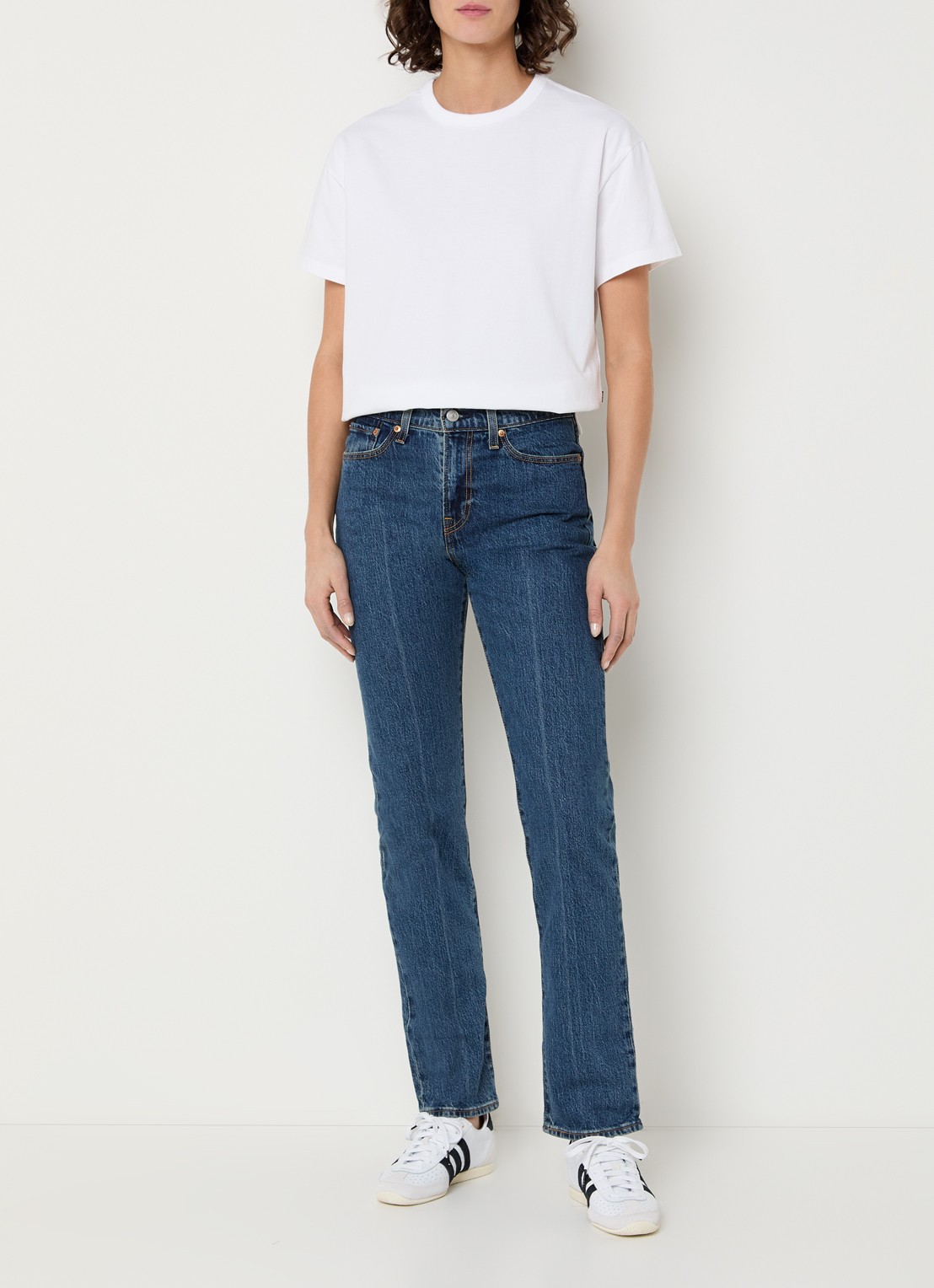 Levi's Vintage T-shirt met ronde hals - voorkant 2 wit