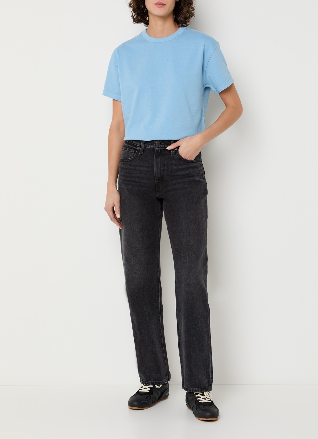 Levi's Vintage T-shirt met ronde hals - voorkant 2 lichtblauw