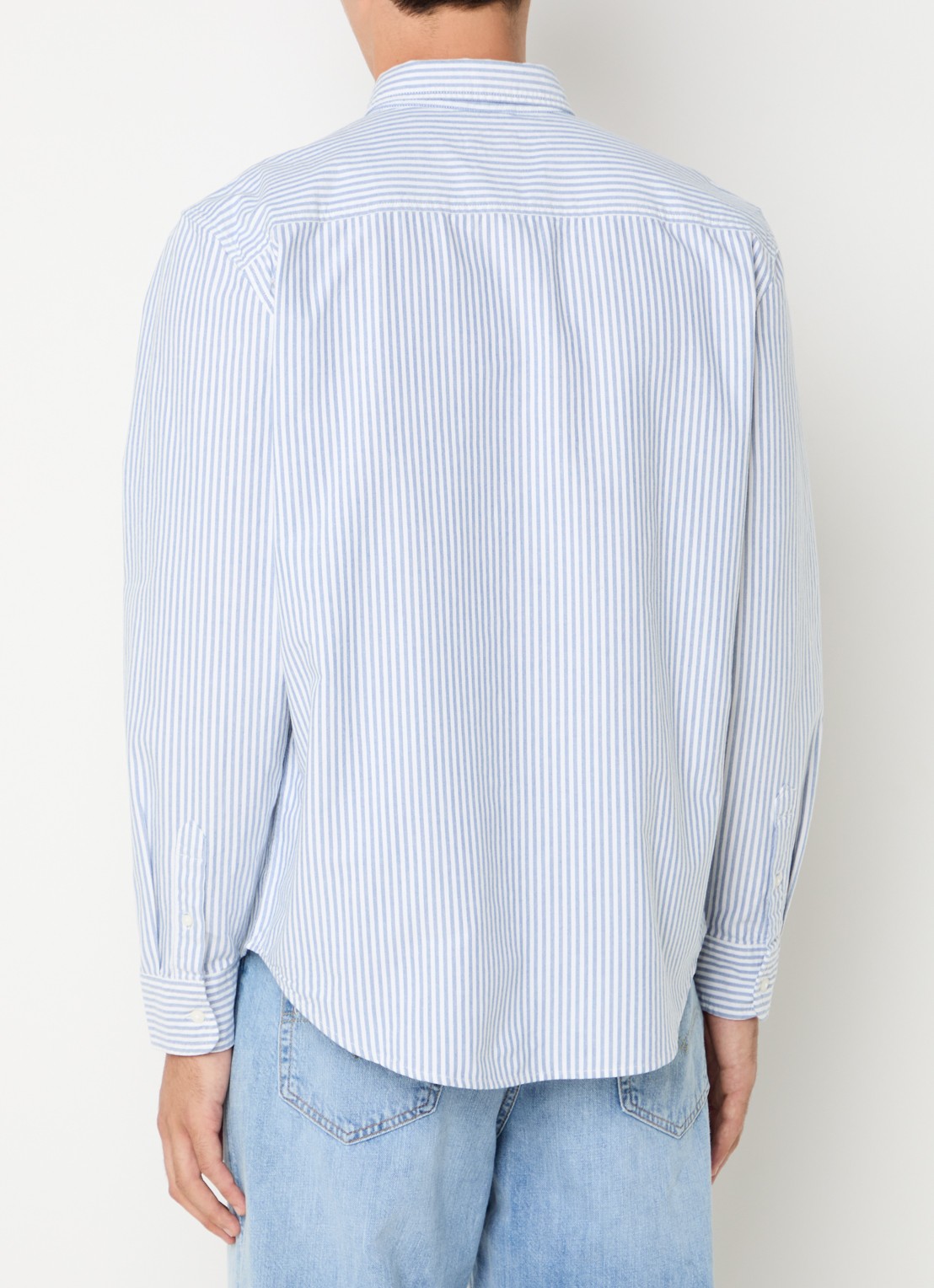Levi's Waylon overhemd met streepprint - achterkant lichtblauw