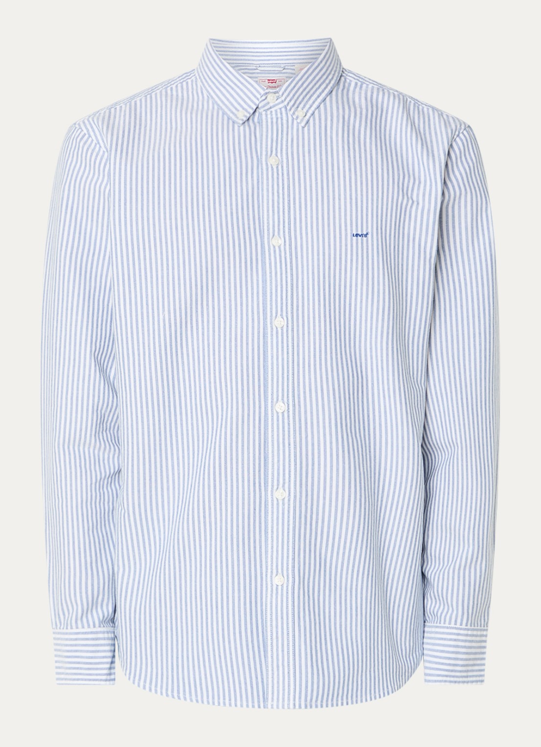 Levi's Waylon overhemd met streepprint - voorkant 2 lichtblauw