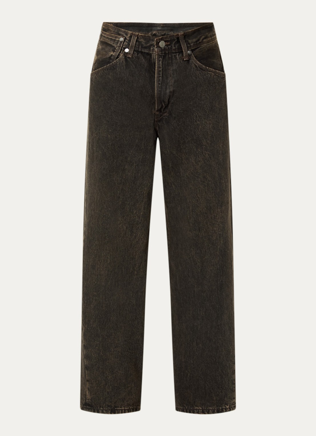 Levi's Wide fit jeans met gekleurde wassing en steekzakken - voorkant 2 donkerbruin