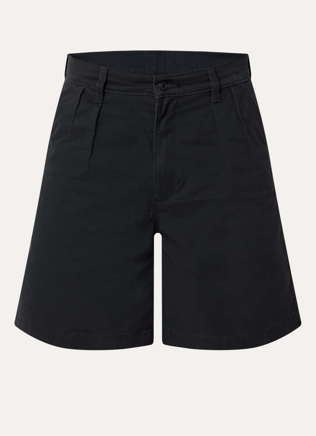 Levi's Wide fit korte broek met steekzakken - voorkant zwart