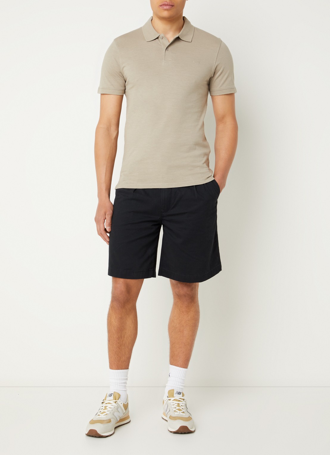 Levi's Wide fit korte broek met steekzakken - voorkant 2 zwart