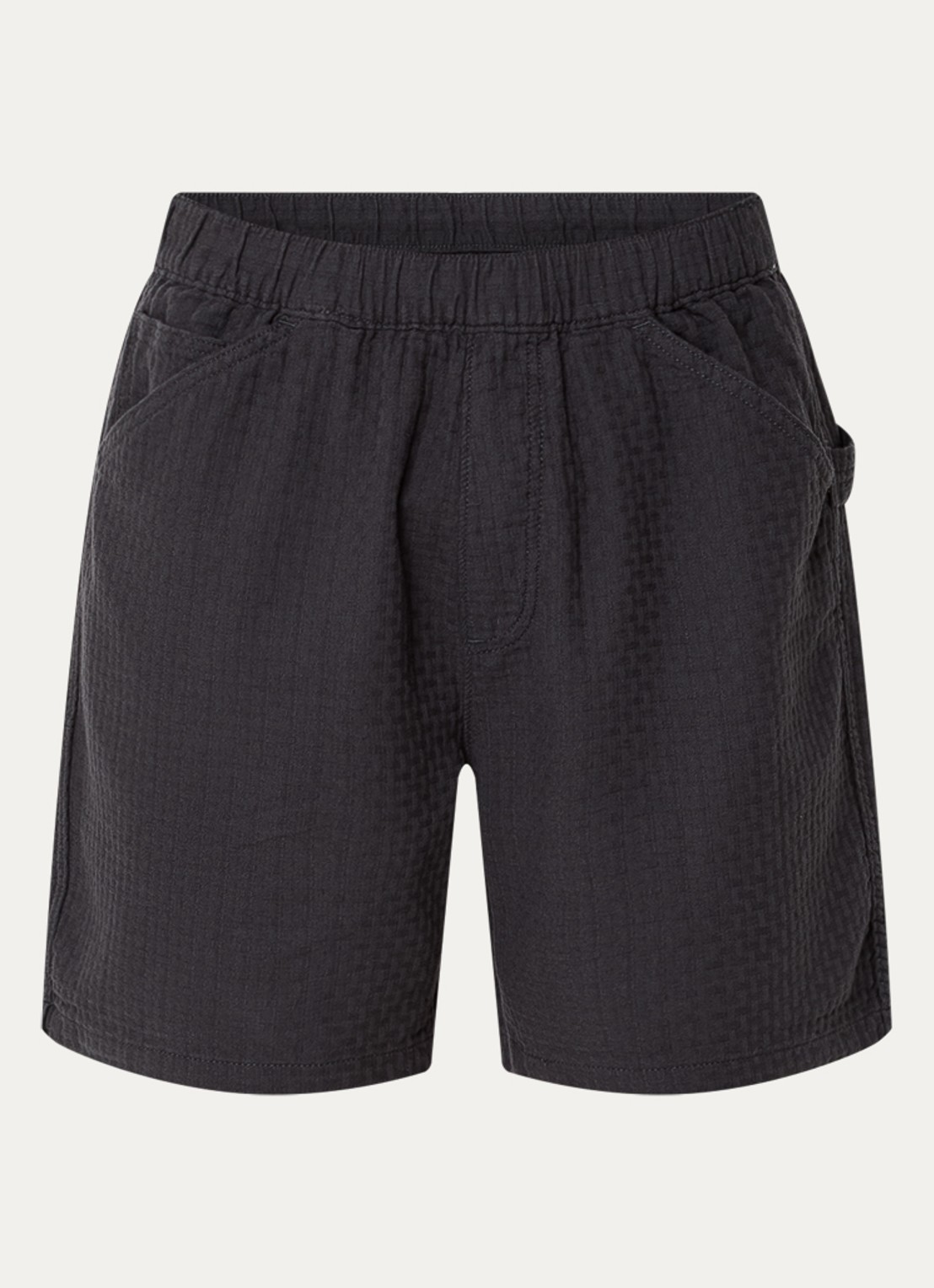Levi's Wide fit korte broek met structuur - voorkant donkerblauw