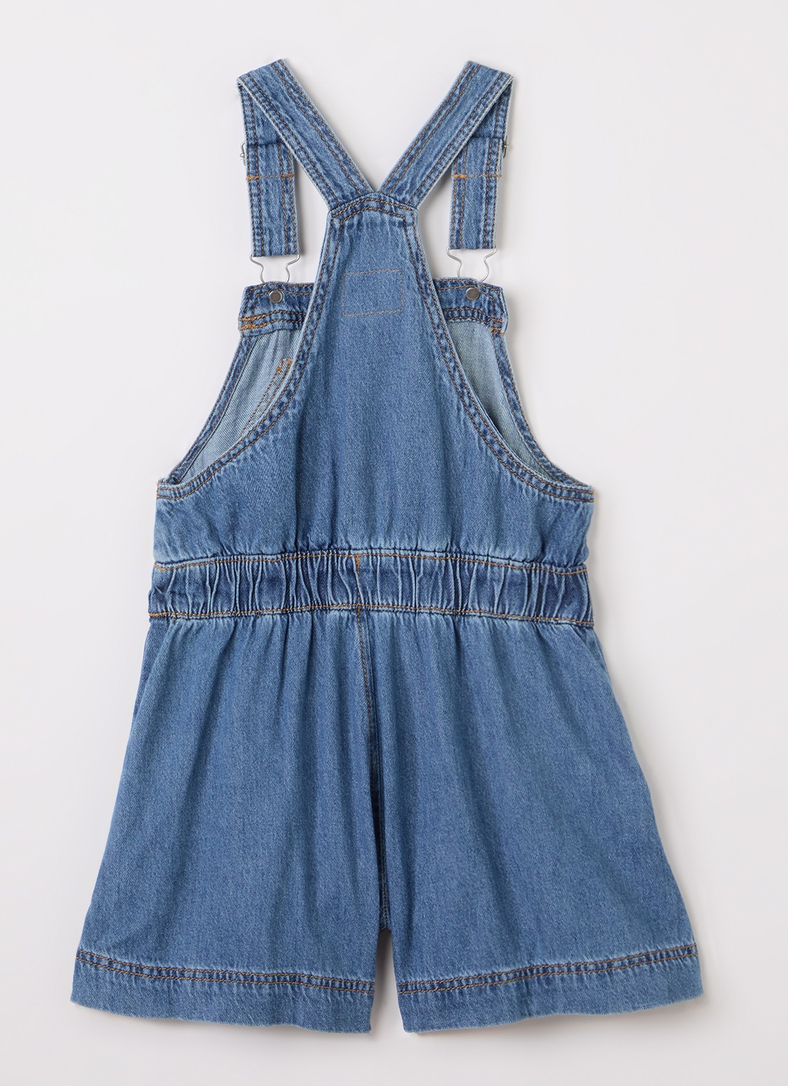 Levi's Wide fit tuinbroek met logo - voorkant 2 indigo