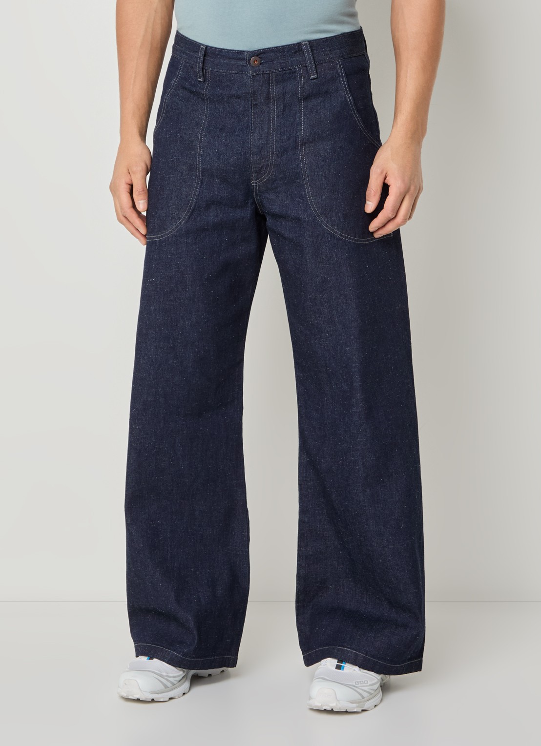 Levi's Wide leg jeans met donkere wassing - detail 4 indigo