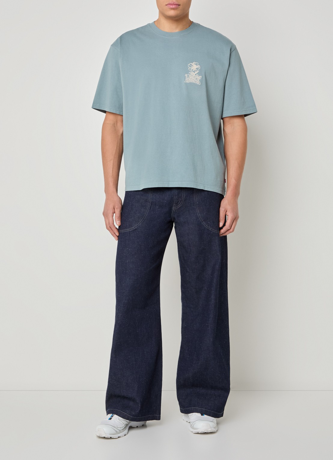 Levi's Wide leg jeans met donkere wassing - voorkant 3 indigo