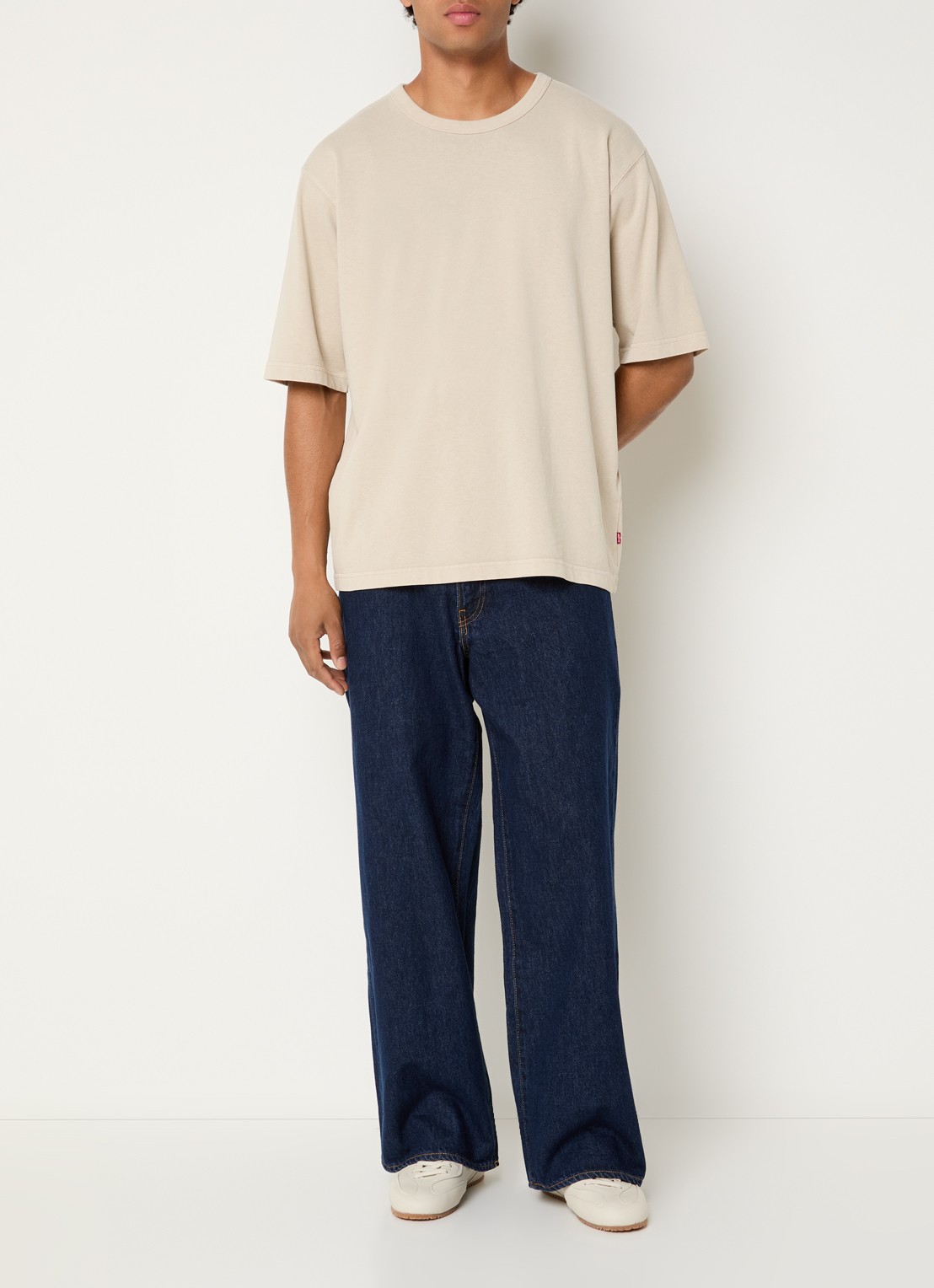 Levi's Wide leg jeans met donkere wassing - voorkant 5 indigo