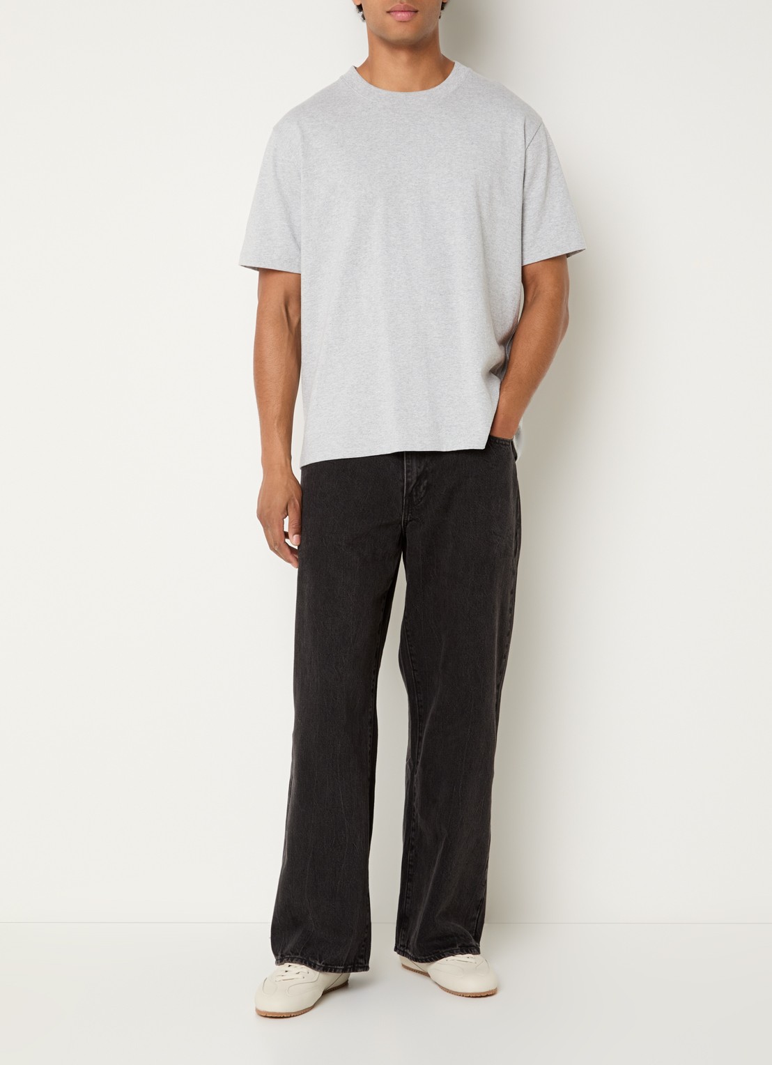 Levi's Wide leg jeans met gekleurde wassing - voorkant 5 zwart