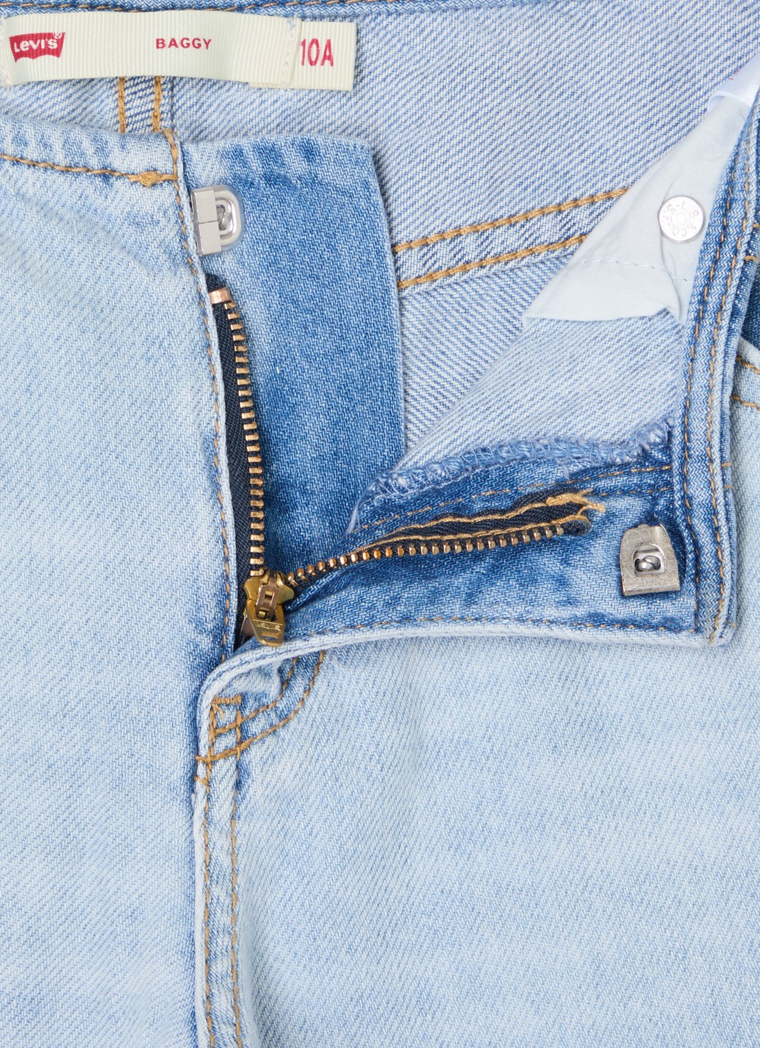 Levi's Wide leg jeans met lichte wassing - detail 3 indigo