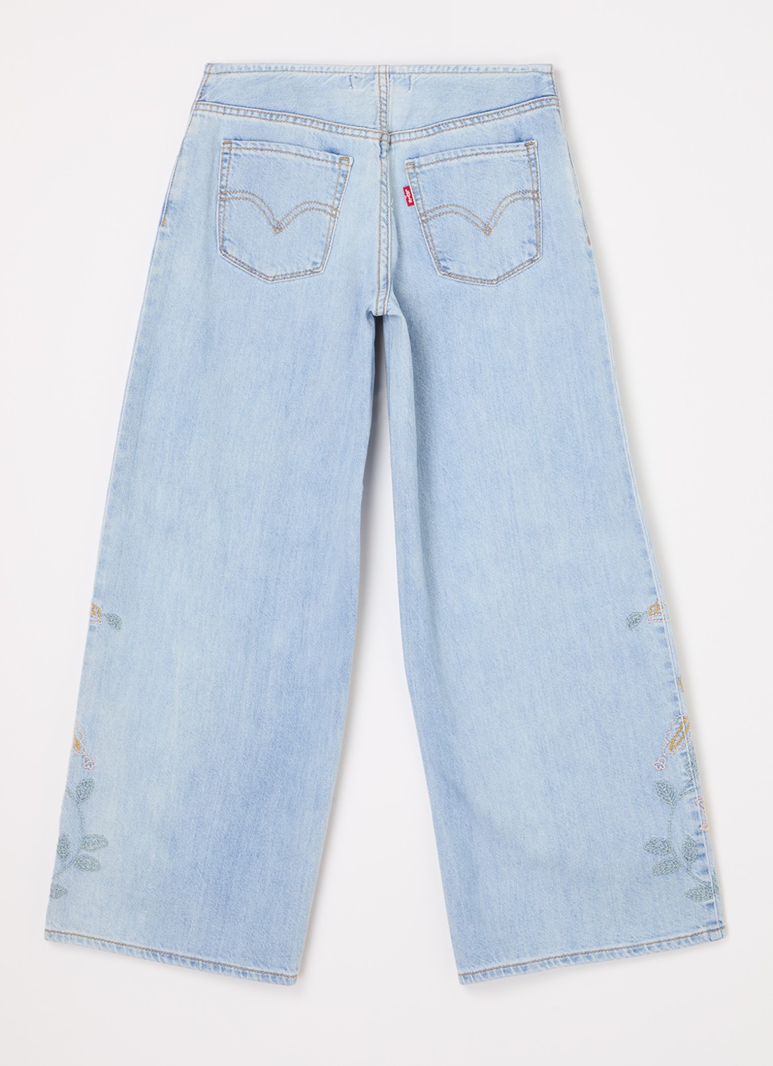 Levi's Wide leg jeans met lichte wassing - voorkant 2 indigo