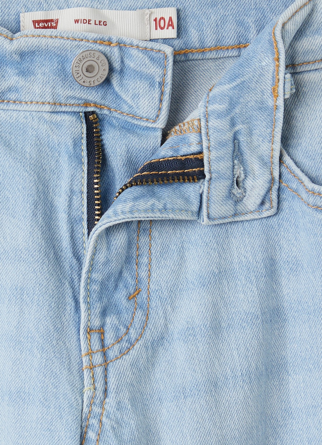 Levi's Wide leg jeans met lichte wassing - detail 3 indigo