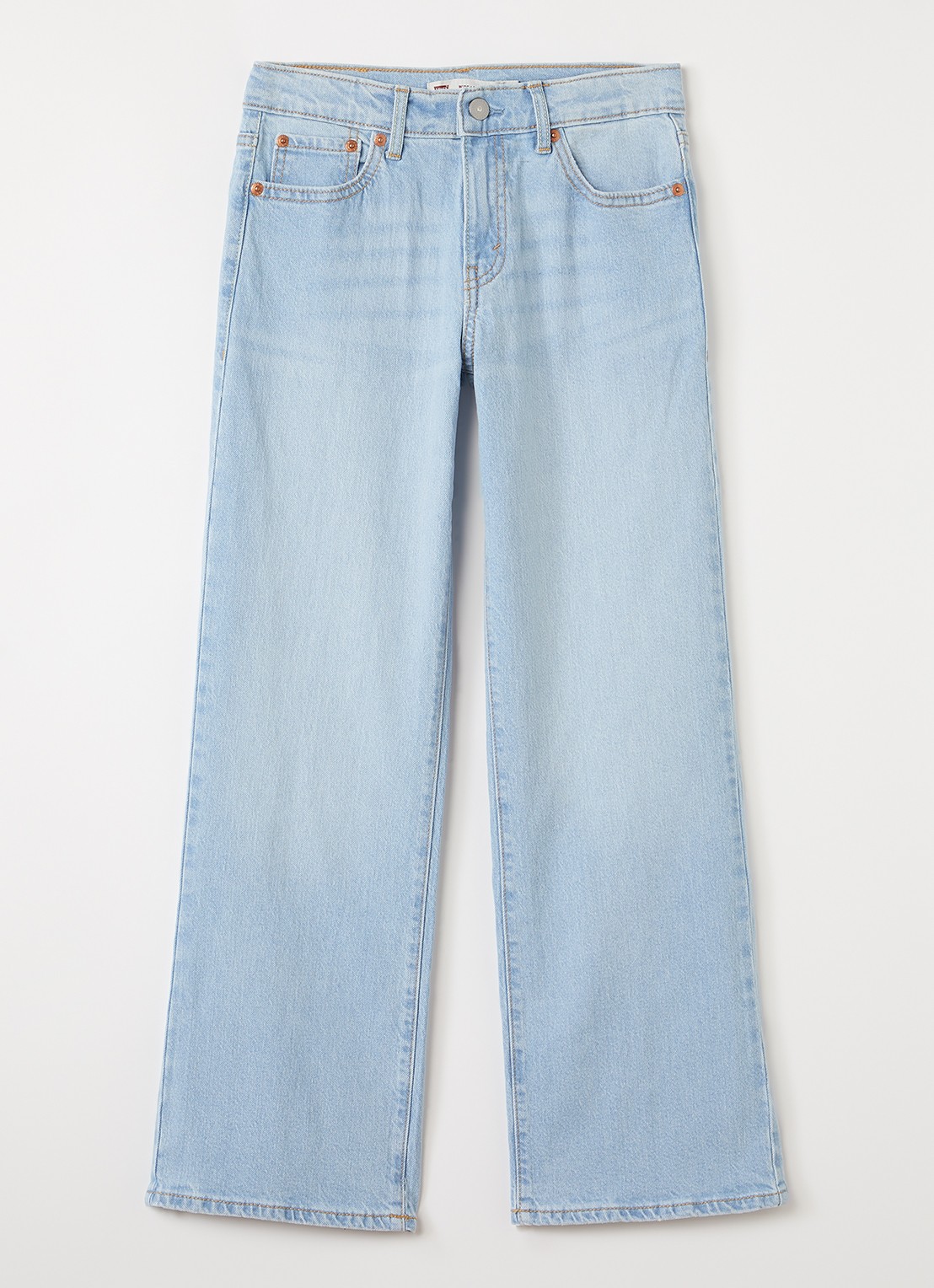 Levi's Wide leg jeans met lichte wassing - voorkant indigo
