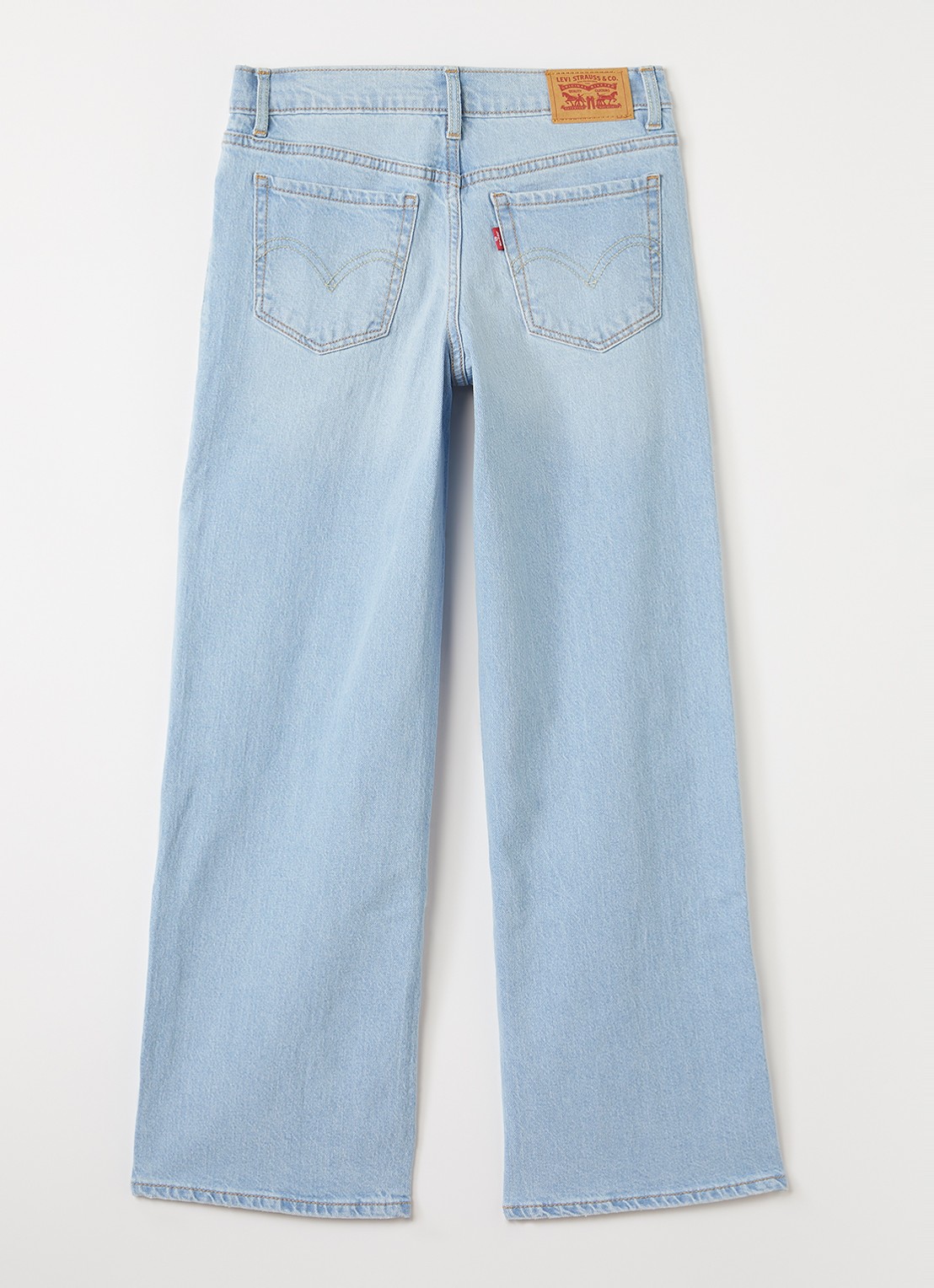 Levi's Wide leg jeans met lichte wassing - voorkant 2 indigo