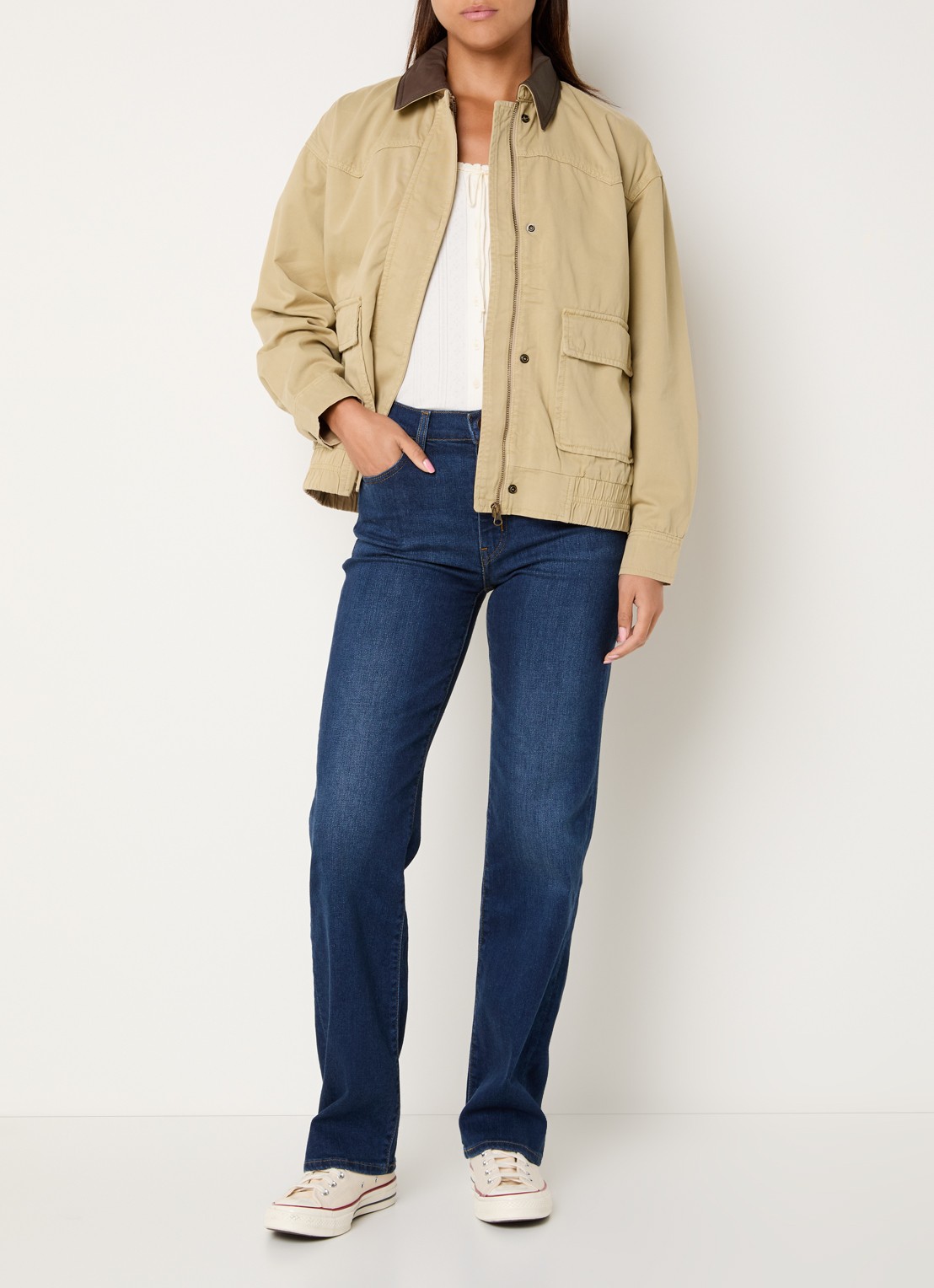 Levi's Winnie Western barn jack - voorkant 3 beige