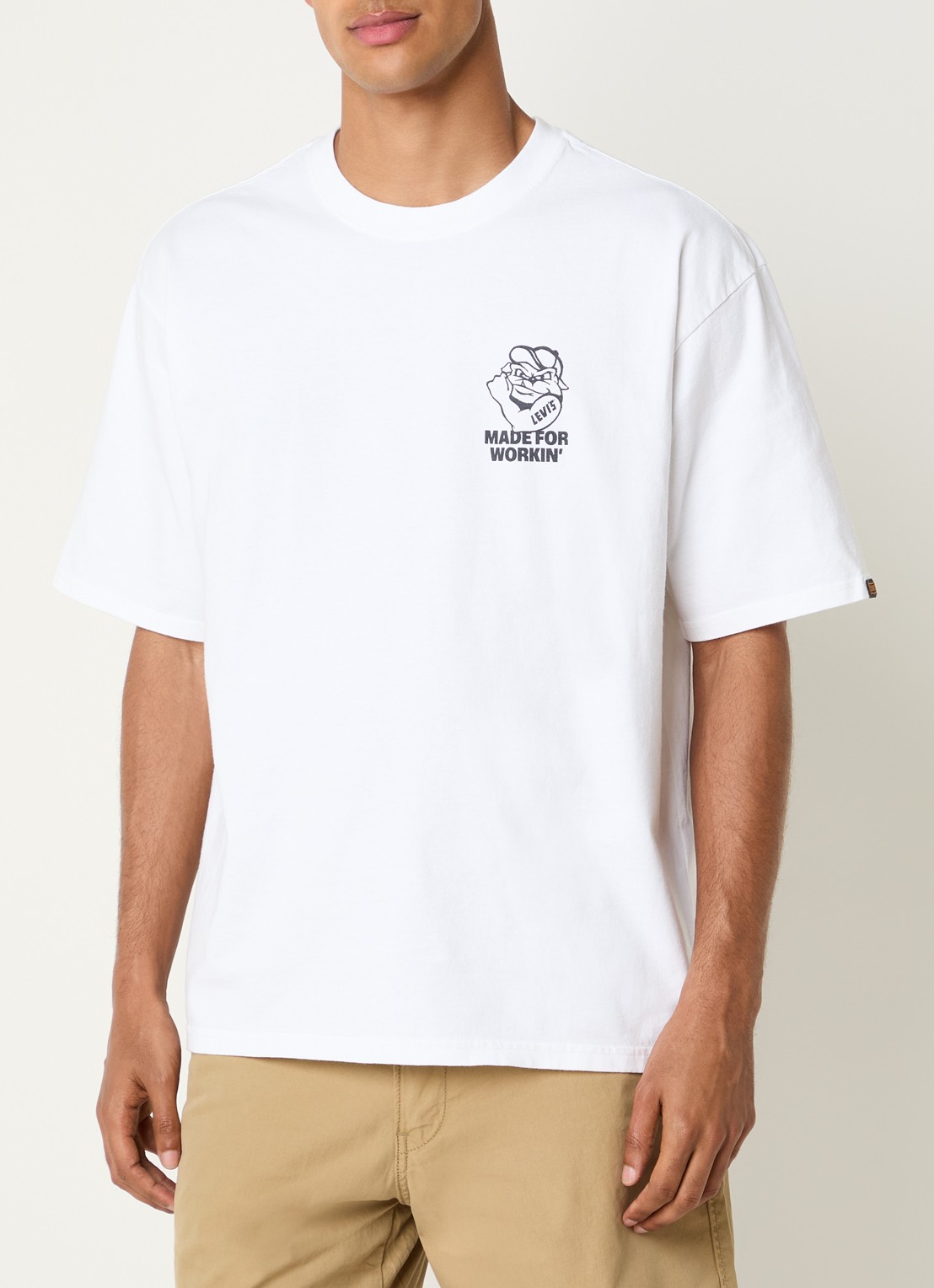 Levi's Workwear T-shirt met print - detail 3 wit