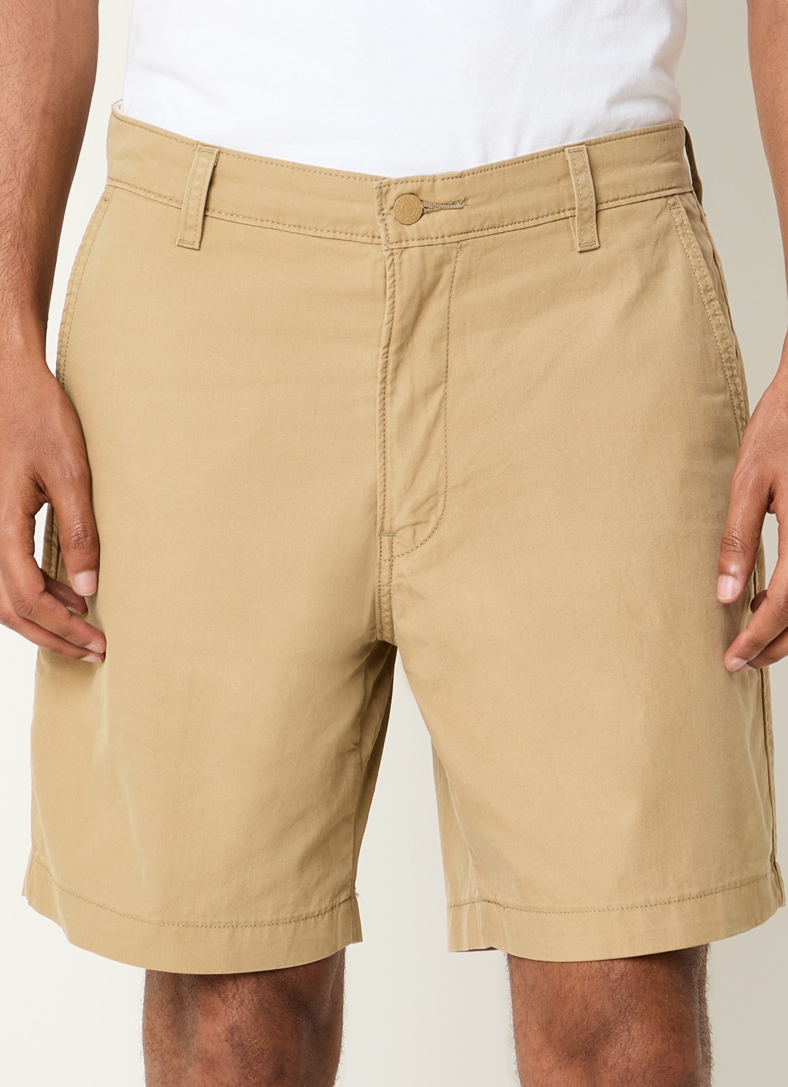 Levi's XX Authentic II straight fit korte chino met steekzakken - detail 3 camel