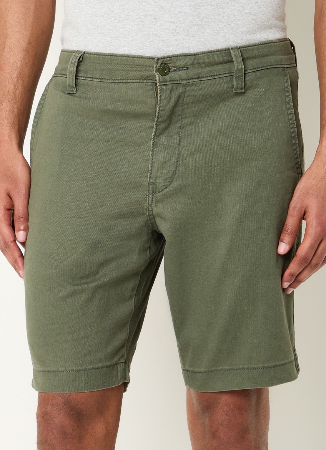 Levi's XX Chino korte broek in linneblend - detail 4 groen