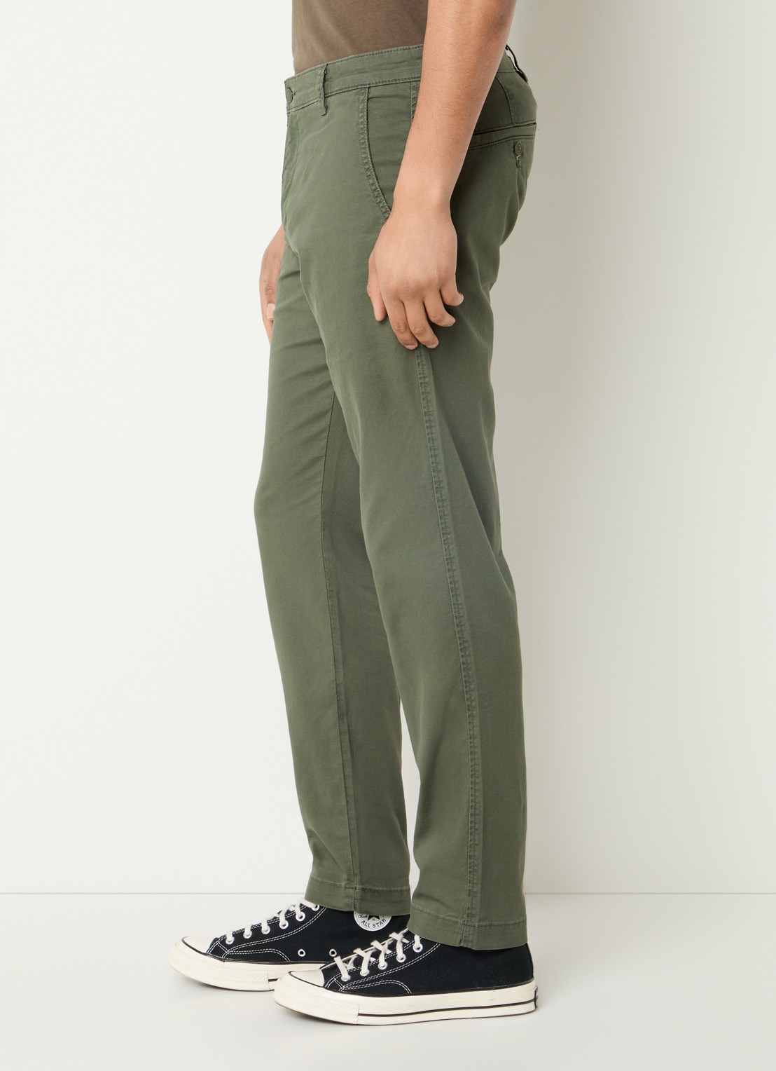 Levi's XX straight fit chino met steekzakken - detail 4 olijfgroen