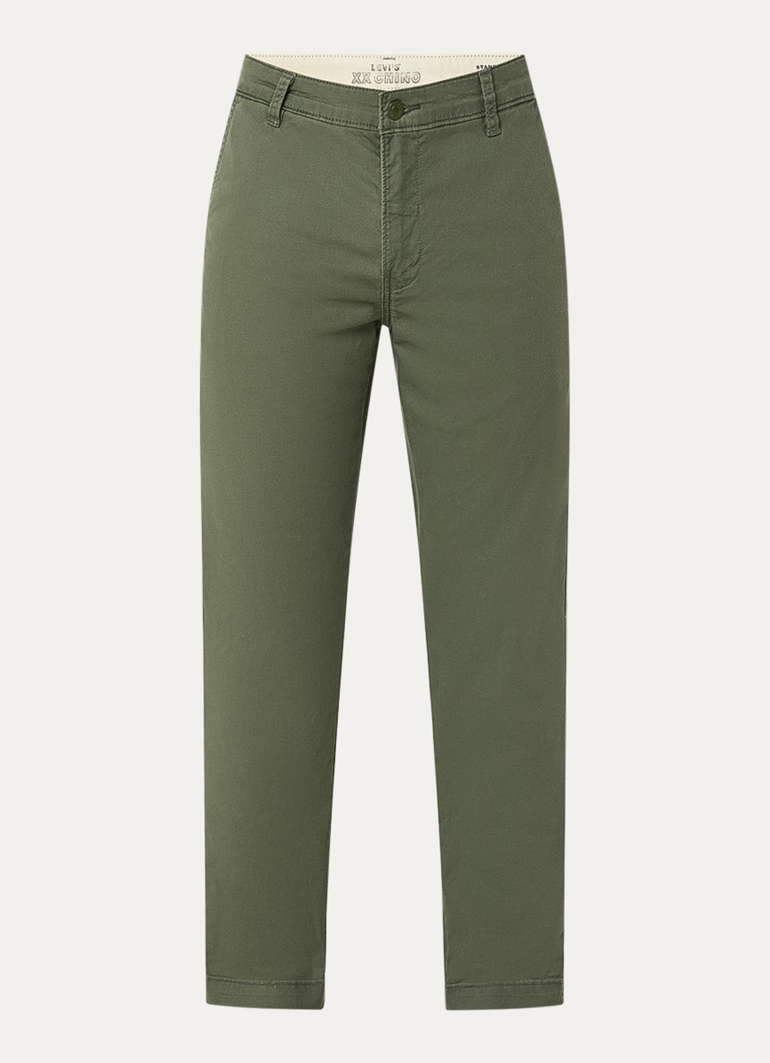 Levi's XX straight fit chino met steekzakken - voorkant olijfgroen