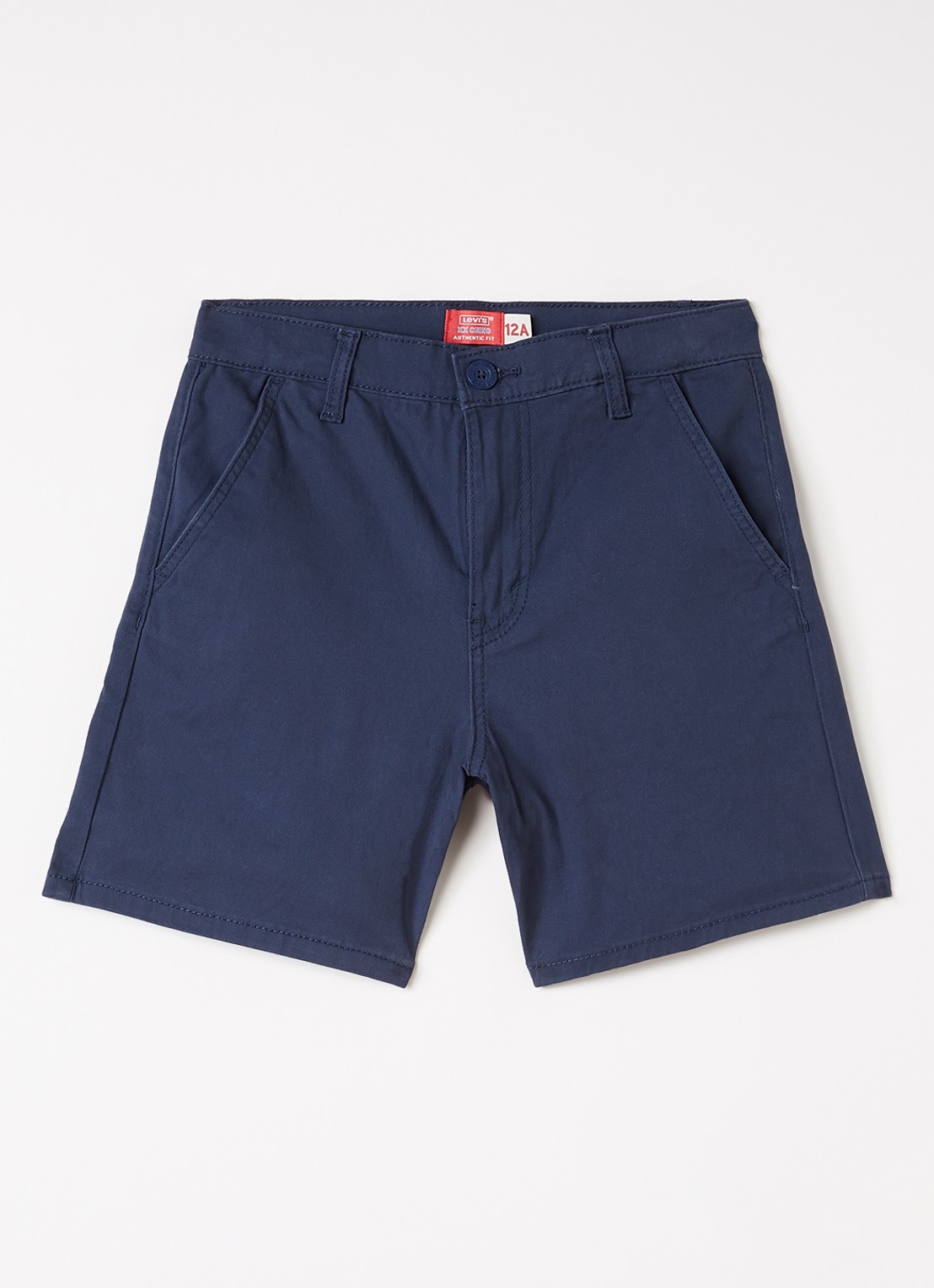 Levi's XX straight fit korte chino met steekzakken - voorkant donkerblauw