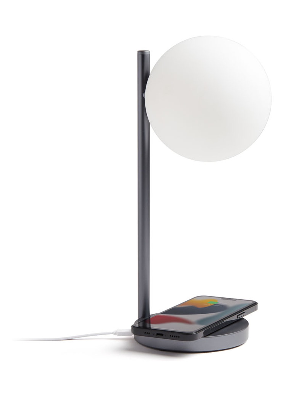 Lexon Bubble tafellamp met oplaadfunctie 30 cm - detail 3 grijs