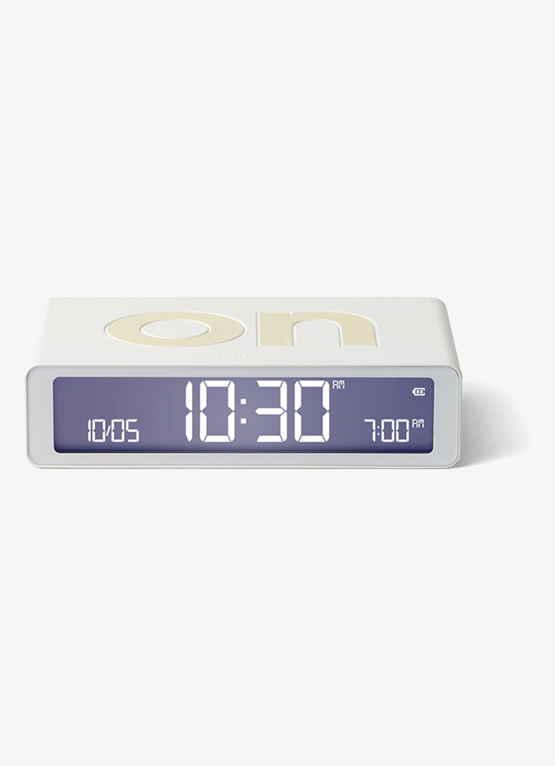 Lexon Flip Classic wekker - voorkant wit