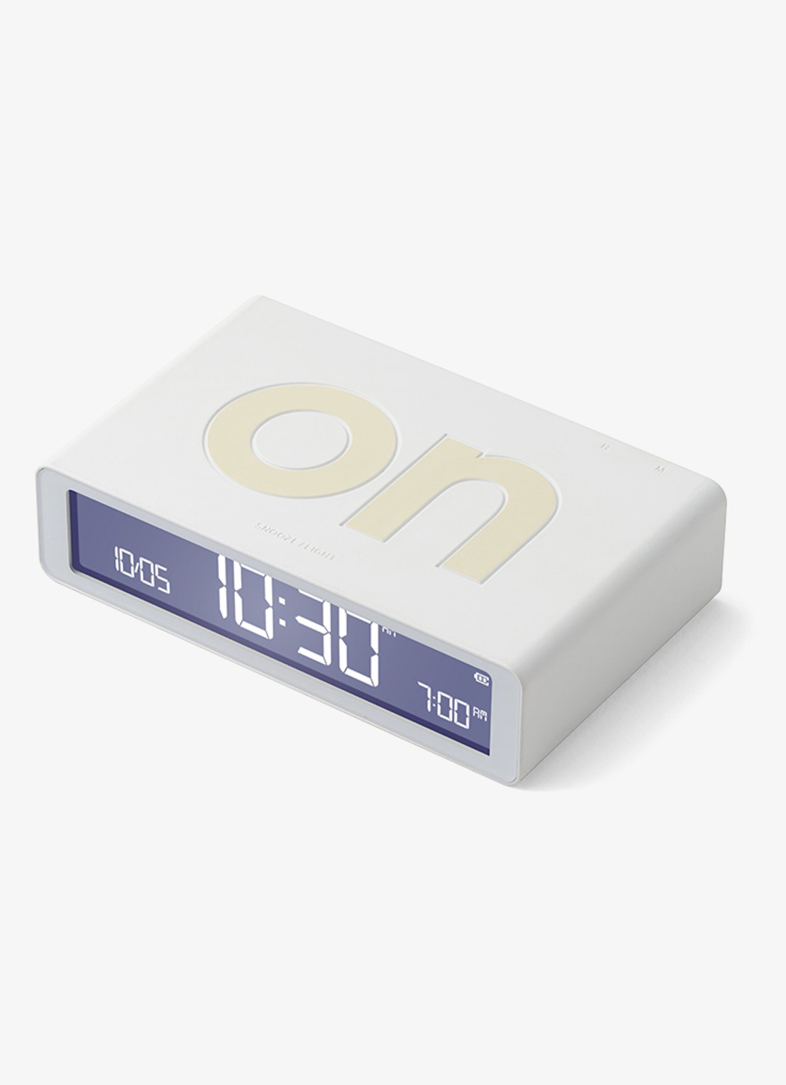 Lexon Flip Classic wekker - voorkant 2 wit