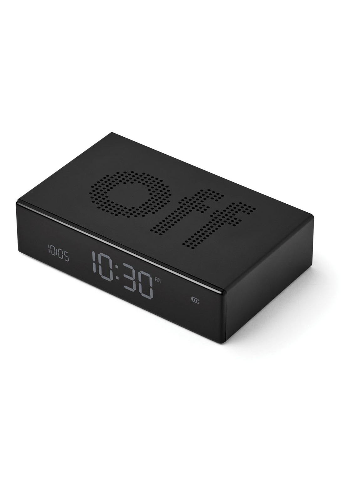 Lexon Flip Premium digitale wekker - detail 3 zwart