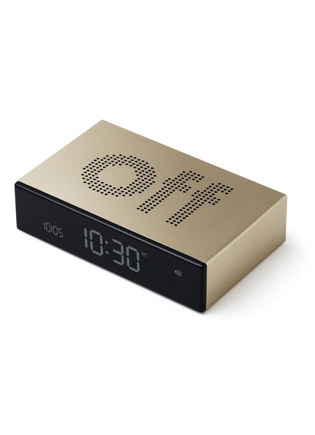 Lexon Flip Premium digitale wekker - detail 5 beige
