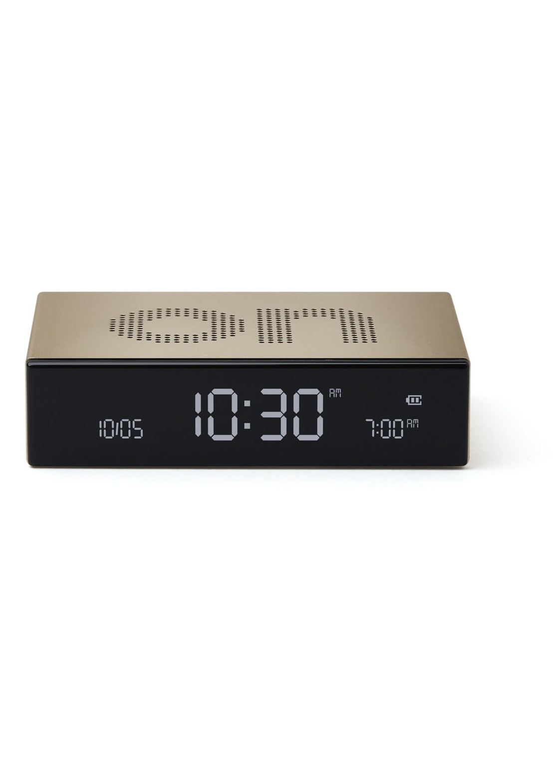 Lexon Flip Premium digitale wekker - voorkant beige