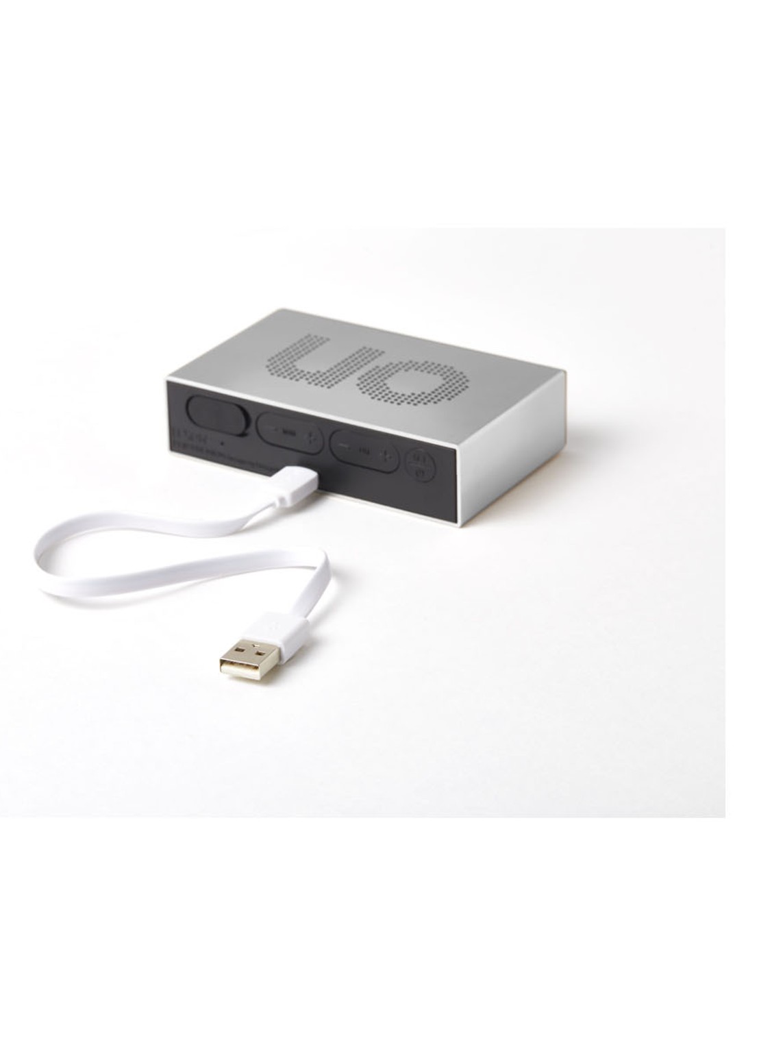 Lexon Flip Premium digitale wekker - detail 5 zilver