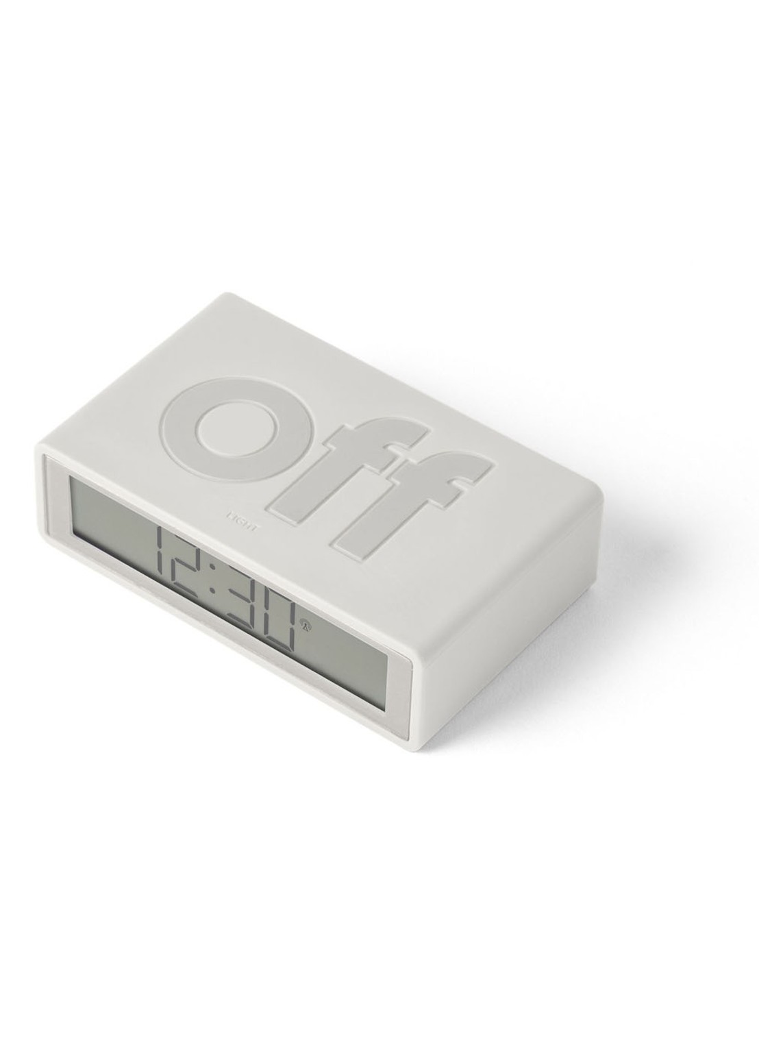 Lexon Flip RCC digitale wekker - detail 2 wit