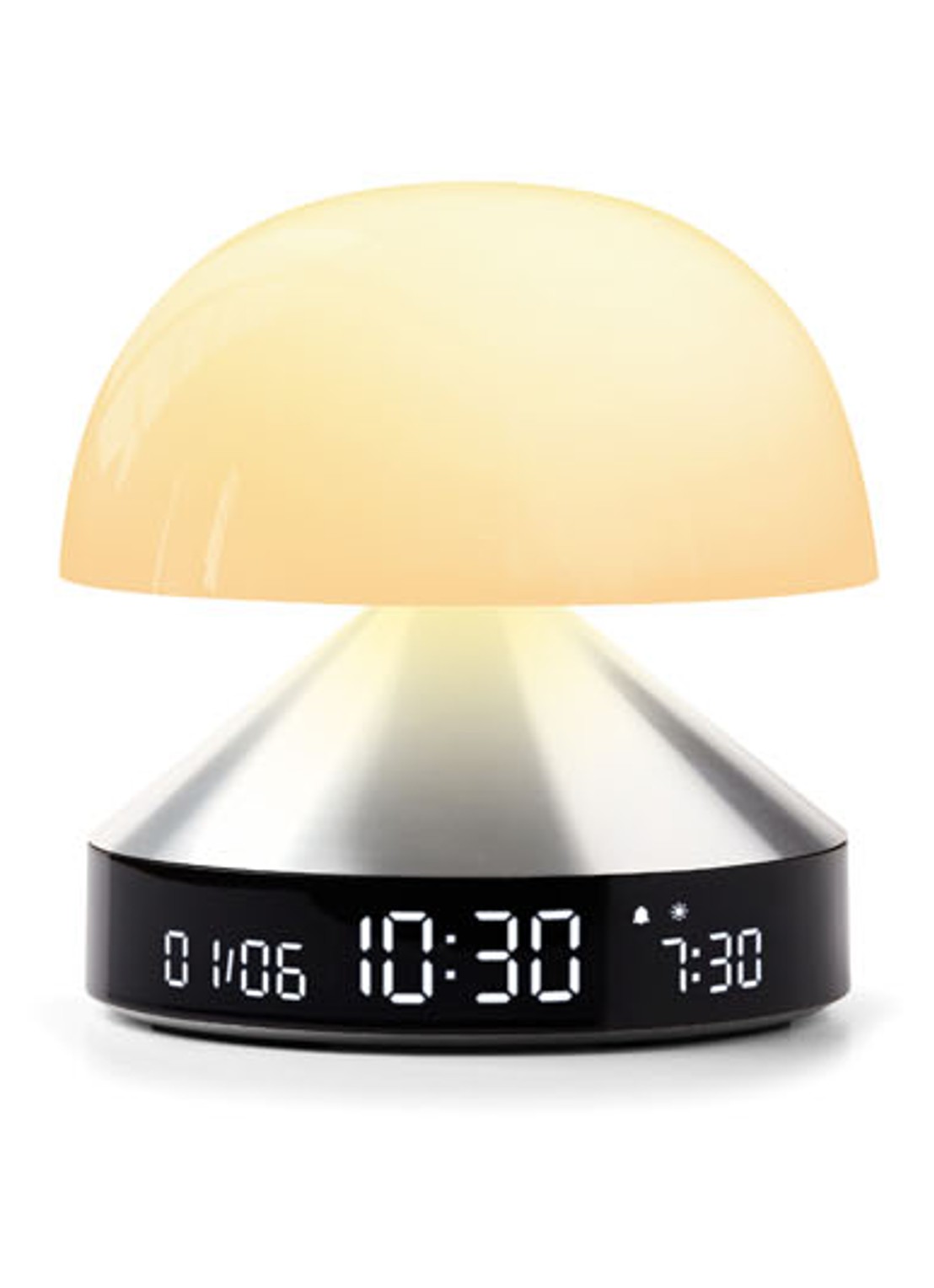 Lexon Mina Sunrise digitale wekker 11 cm - detail 2 zilver