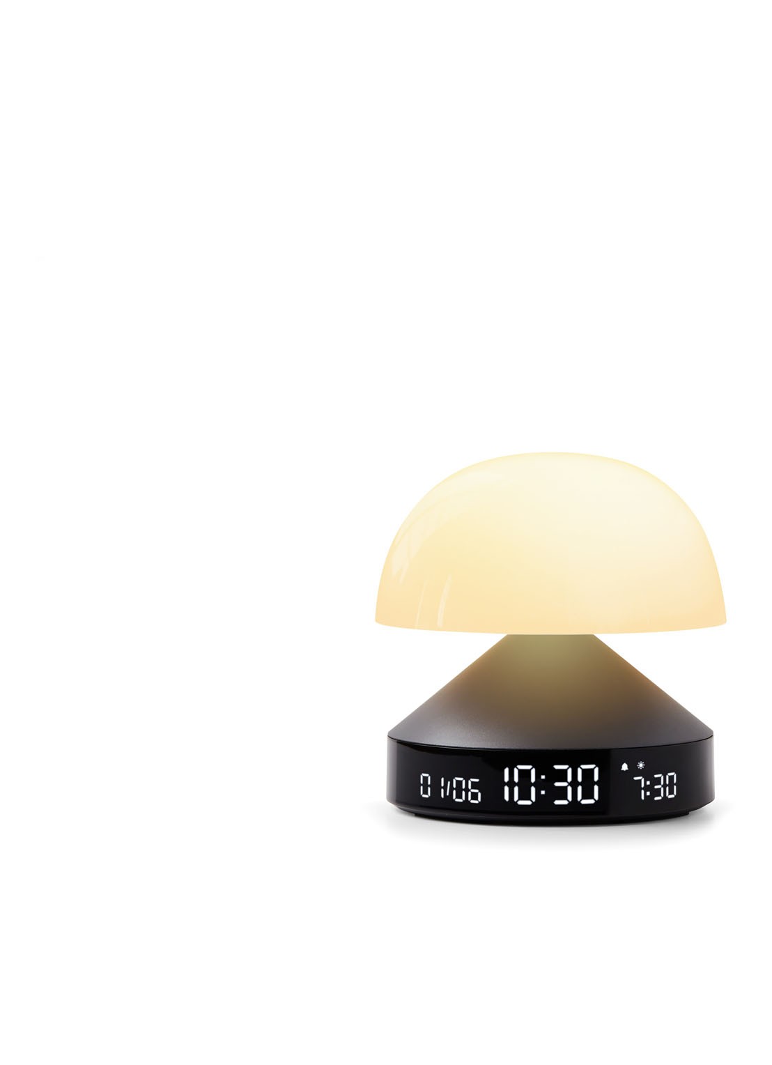 Lexon Mina Sunrise digitale wekker 11 cm - achterkant 3 antraciet