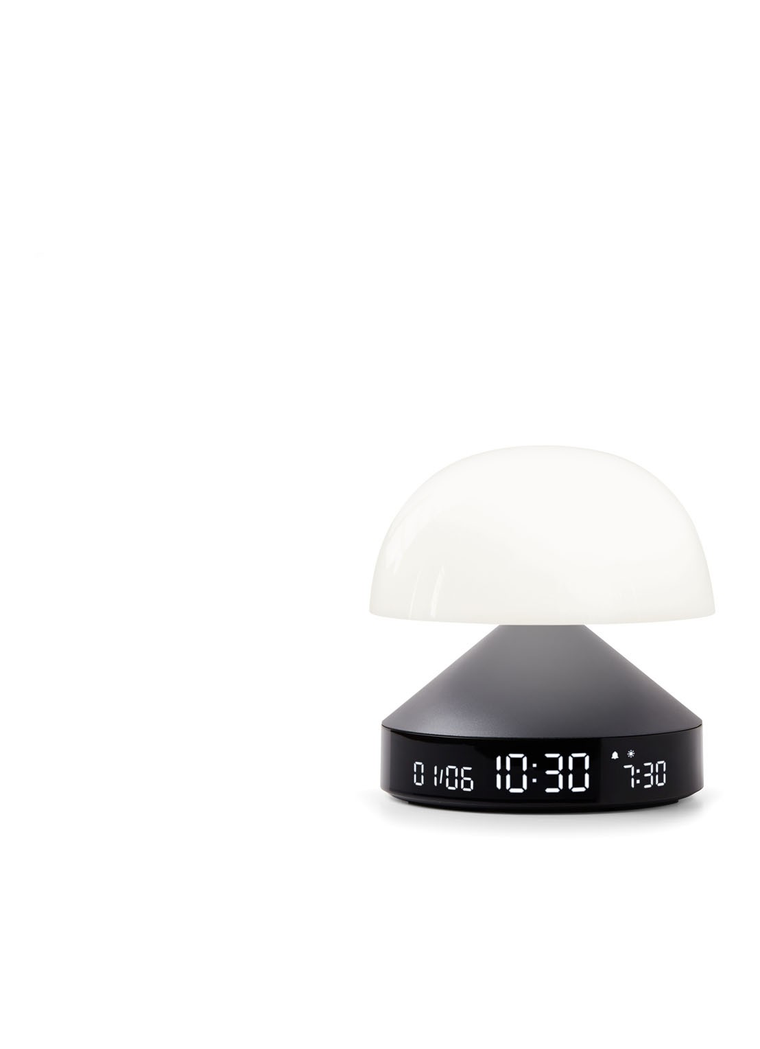 Lexon Mina Sunrise digitale wekker 11 cm - voorkant antraciet