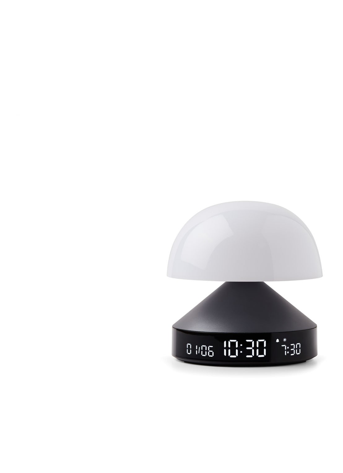 Lexon Mina Sunrise digitale wekker 11 cm - voorkant 2 antraciet