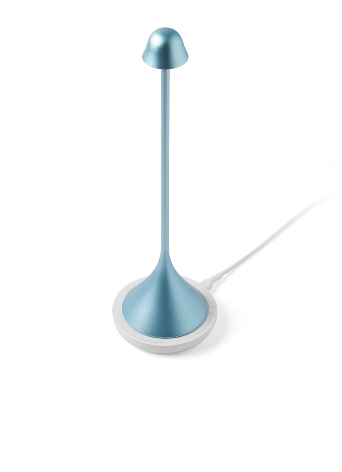 Lexon Steli Bell draadloze tafellamp 28,6 cm x Ø7,7 cm - voorkant lichtblauw