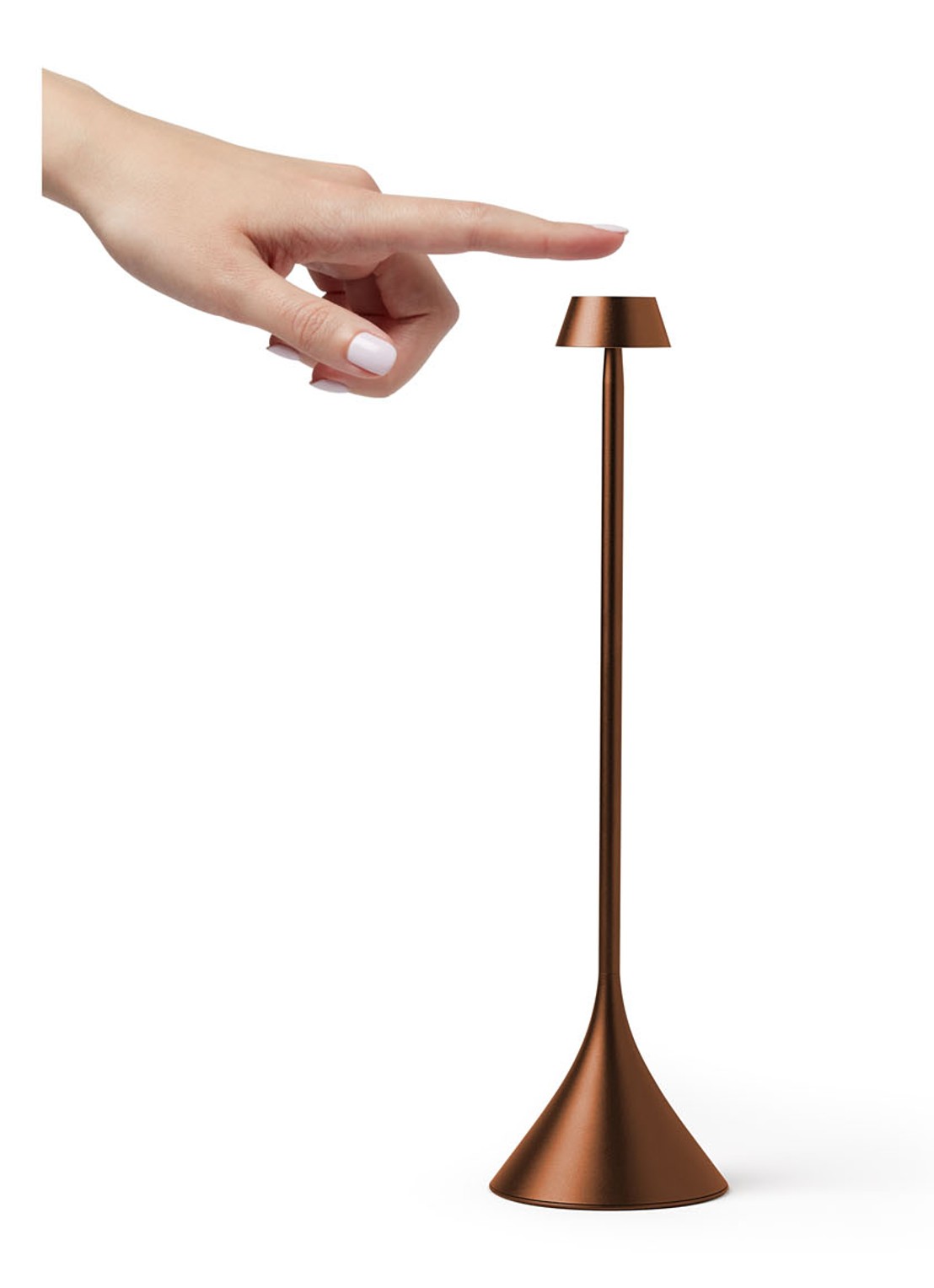 Lexon Steli Shade draadloze tafellamp 28,6 cm x Ø7,7 cm - detail 2 brons
