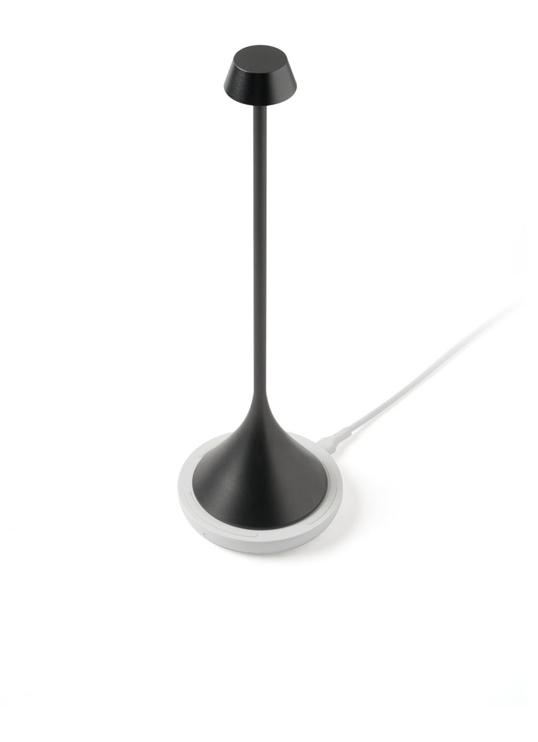 Lexon Steli Shade draadloze tafellamp 28,6 cm x Ø7,7 cm - voorkant donkergrijs