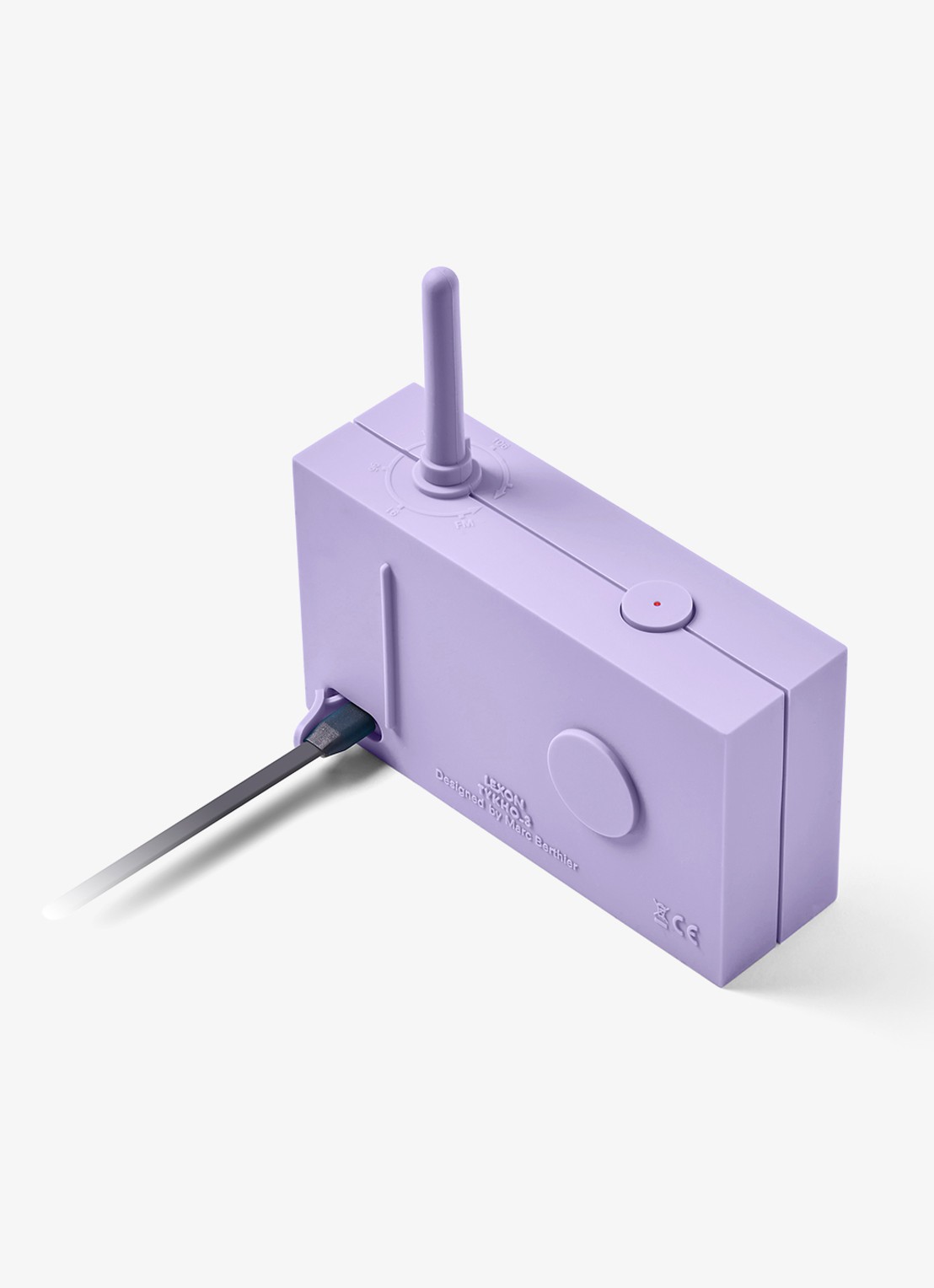 Lexon Tykho 3 FM radio & bluetooth speaker  - achterkant paars