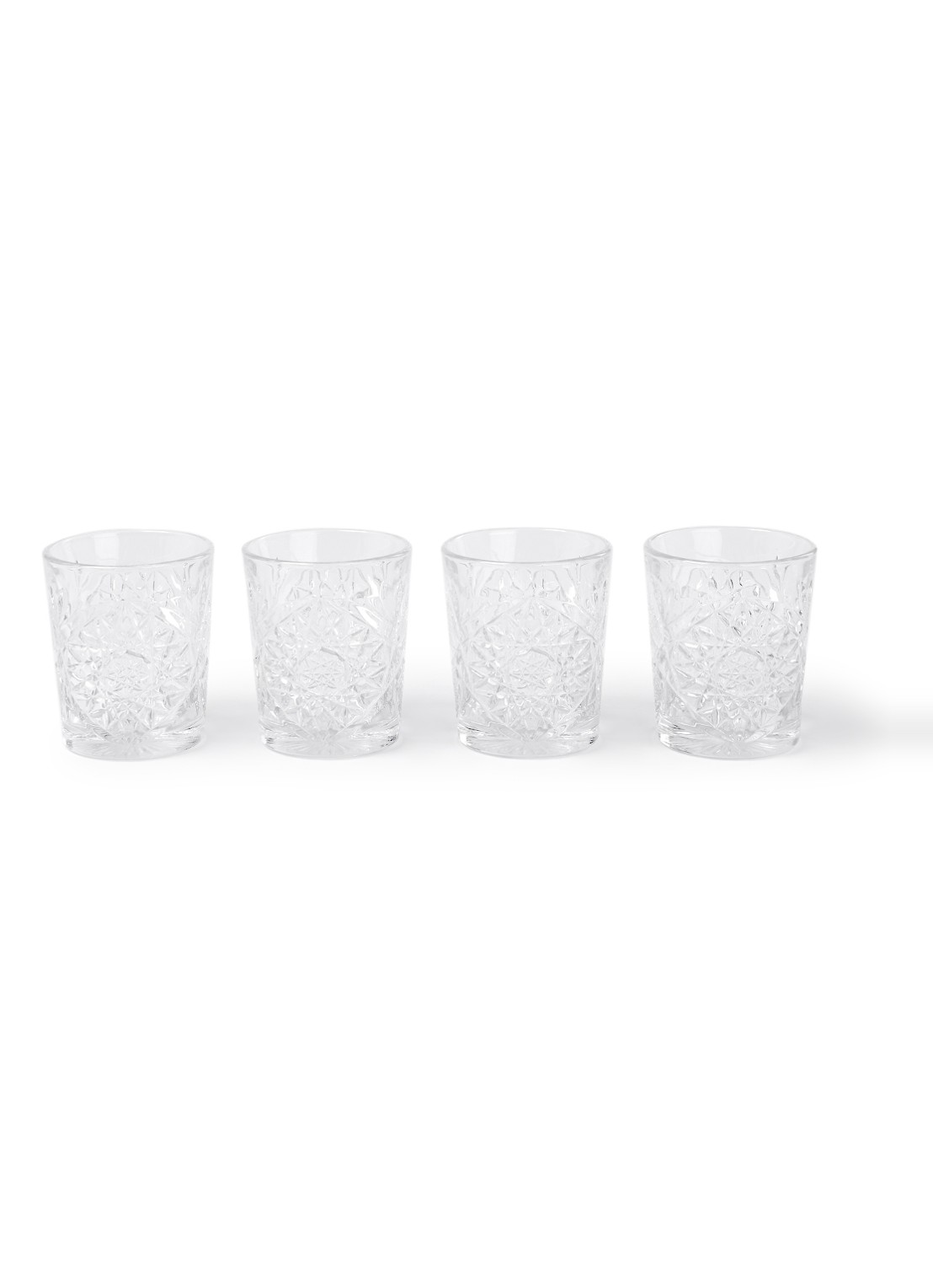 Libbey Hobstar Tumbler glas 35 cl set van 4 in geschenkverpakking - detail transparant