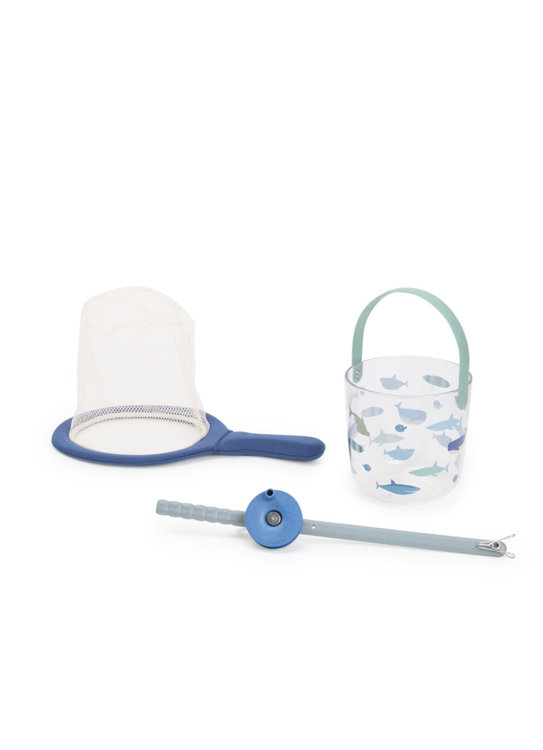 Liewood Cora Crab vishengel set  - voorkant blauw