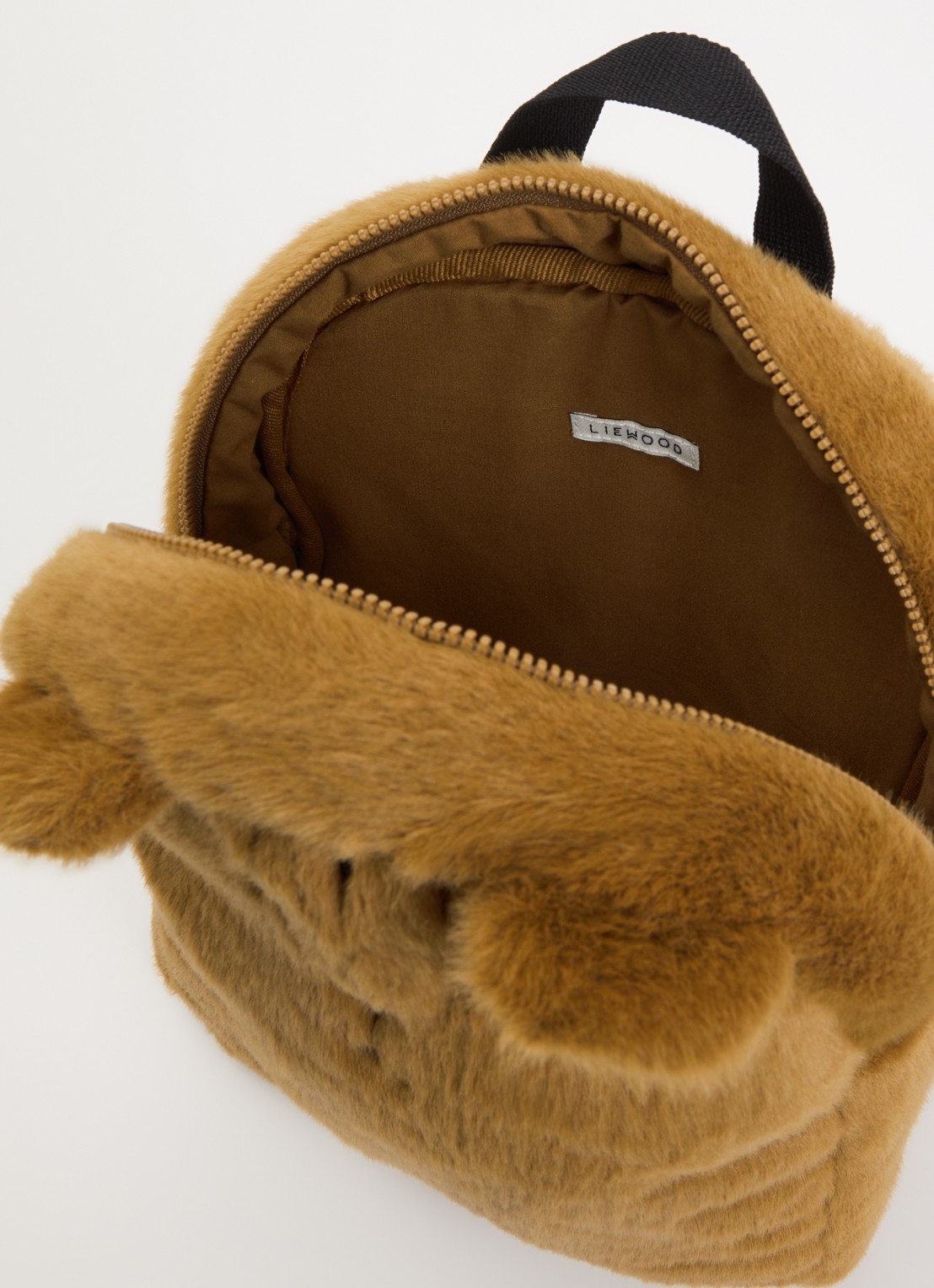 Liewood Denise Tiger Plush rugzak - detail cognac