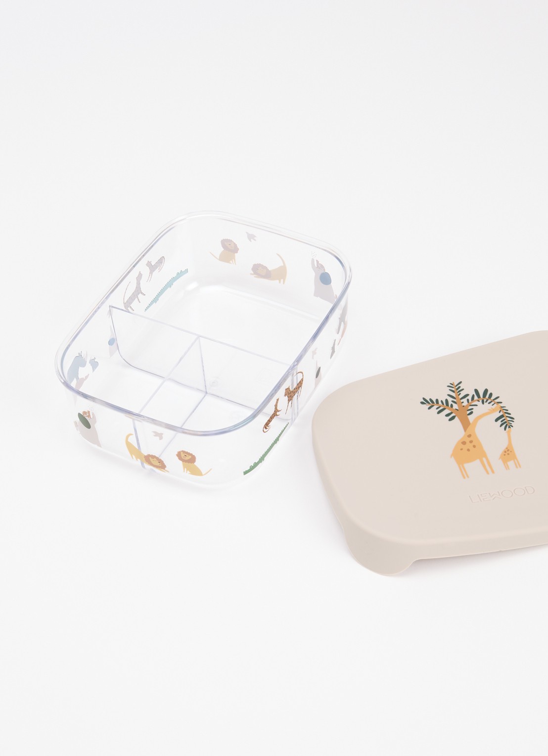Liewood Gro Classic Dot babynest van biologisch katoen - voorkant 2 grijs