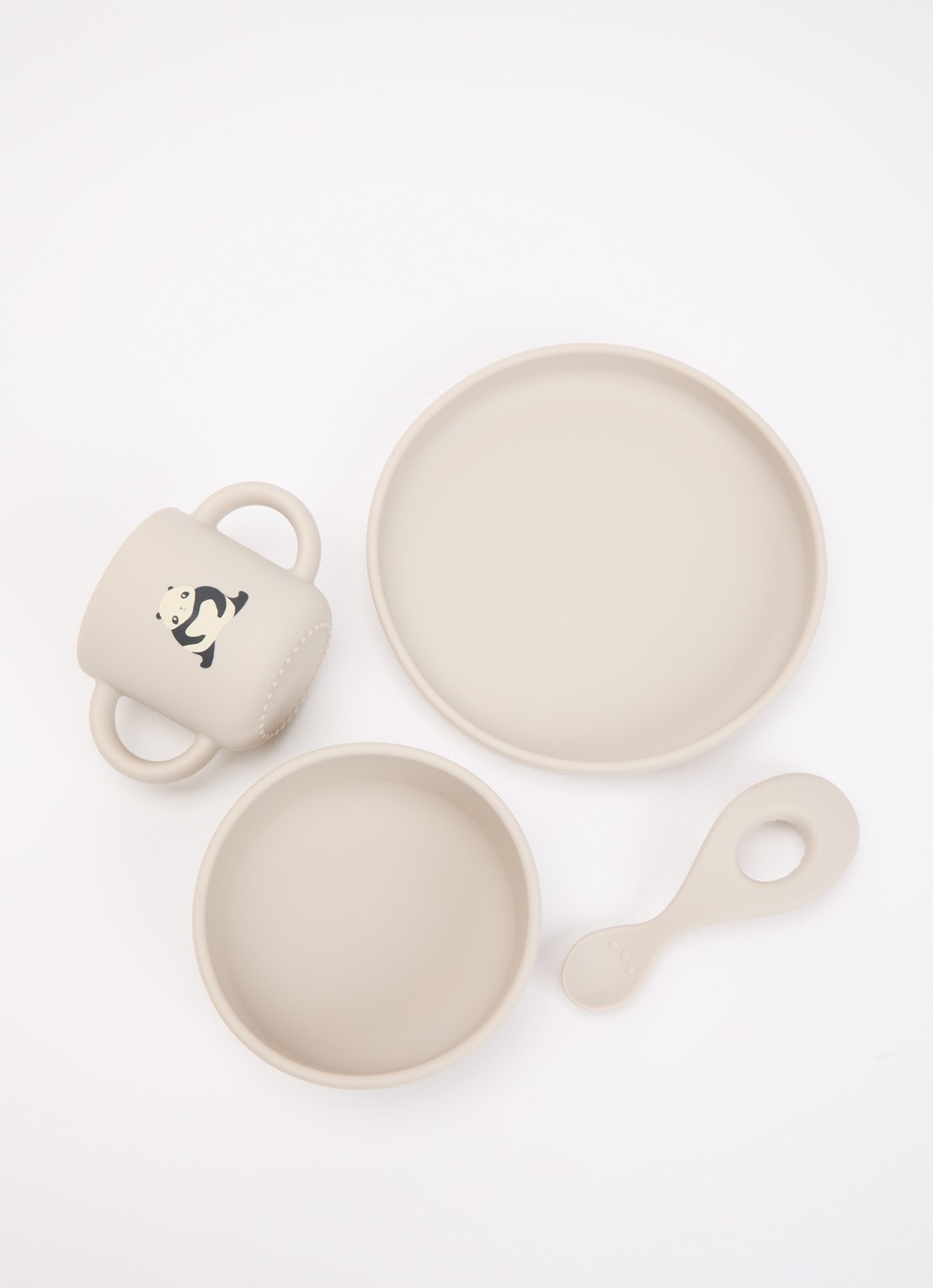 Liewood Vivi kinderserviesset 4-delig - voorkant 2 donkerbeige